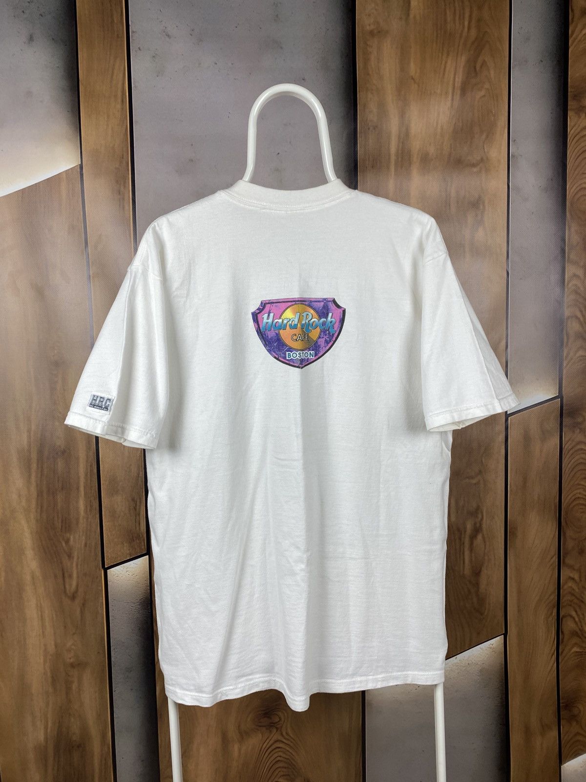 Hard Rock Cafe ☕️Vintage 90s T-Shirt Hard Rock Cafe Boston Made In U.S.A.☕️ Size US L / EU 52-54 / 3 - 7 Thumbnail