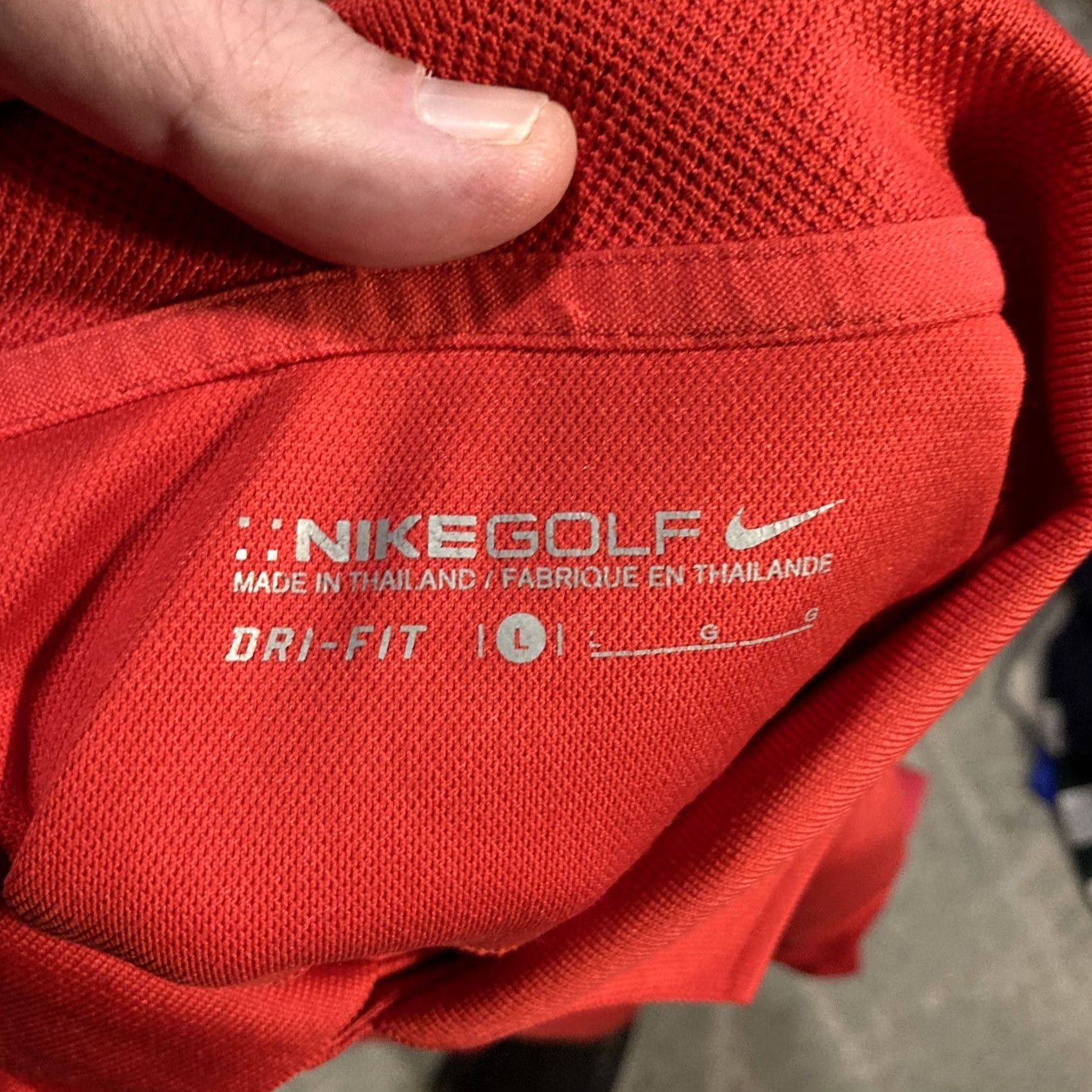 Nike Nike Golf Polo - Dri-Fit - RED - TIGER WOODS - Short Sleeved - Large Polo Shirt Mens Size US L / EU 52-54 / 3 - 3 Thumbnail