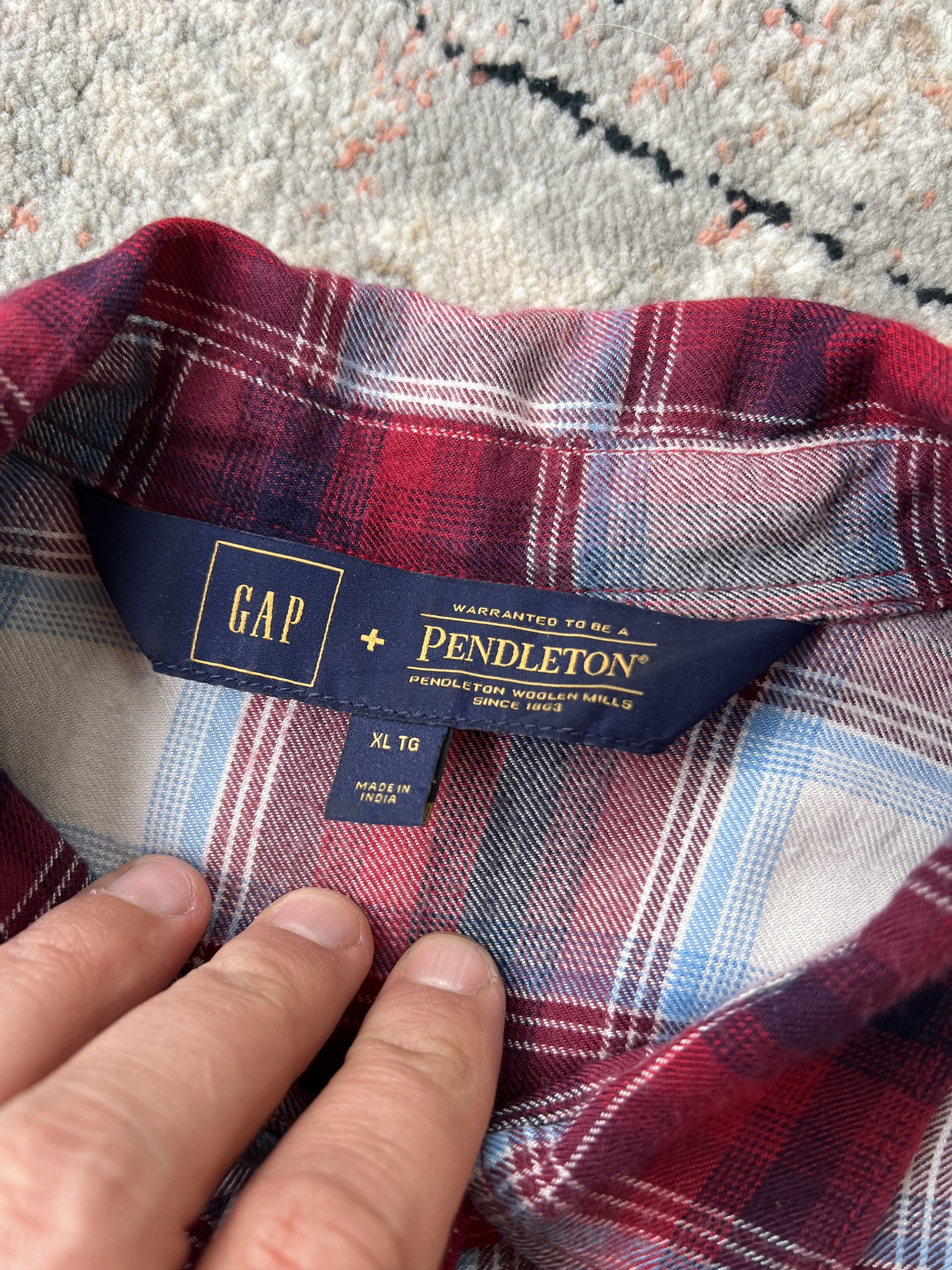 Gap Gap + Pendleton 100% Viscose Shirt Size US XL / EU 56 / 4 - 2 Thumbnail