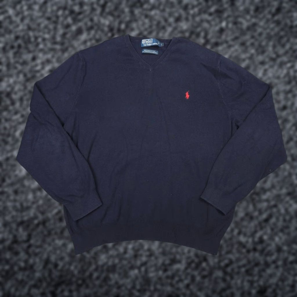 Polo Ralph Lauren VTG Polo Ralph Lauren Sweater Mens L V-Neck Size US L / EU 52-54 / 3 - 1 Thumbnail