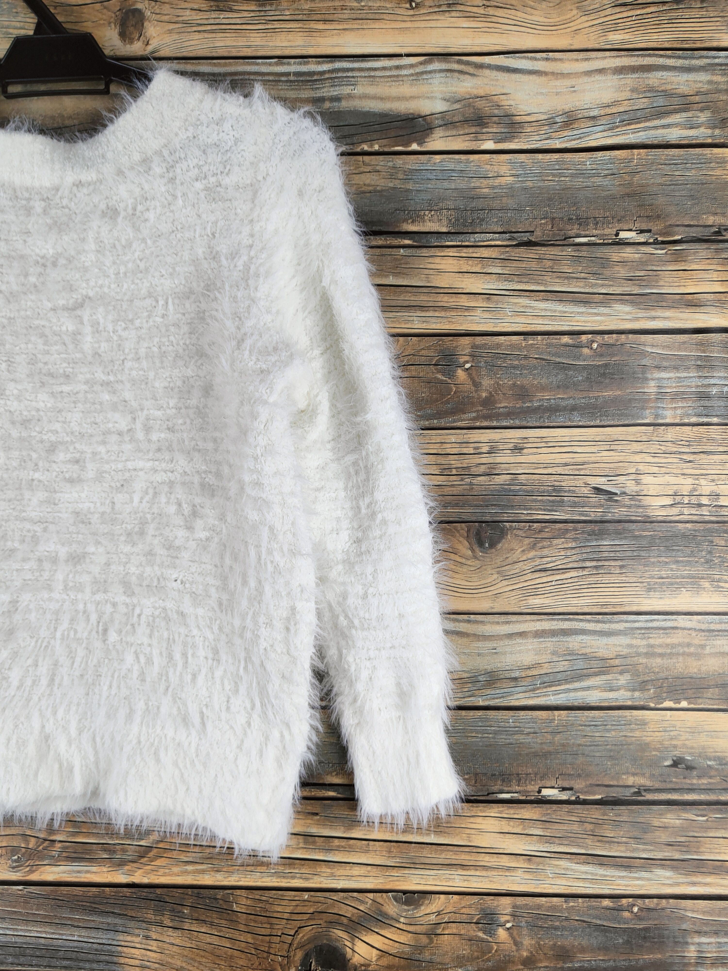 Japanese Brand DL Chocol Raffine Cream Fur Mohair Knitwear #sp46-470 Size S / US 4 / IT 40 - 10 Thumbnail