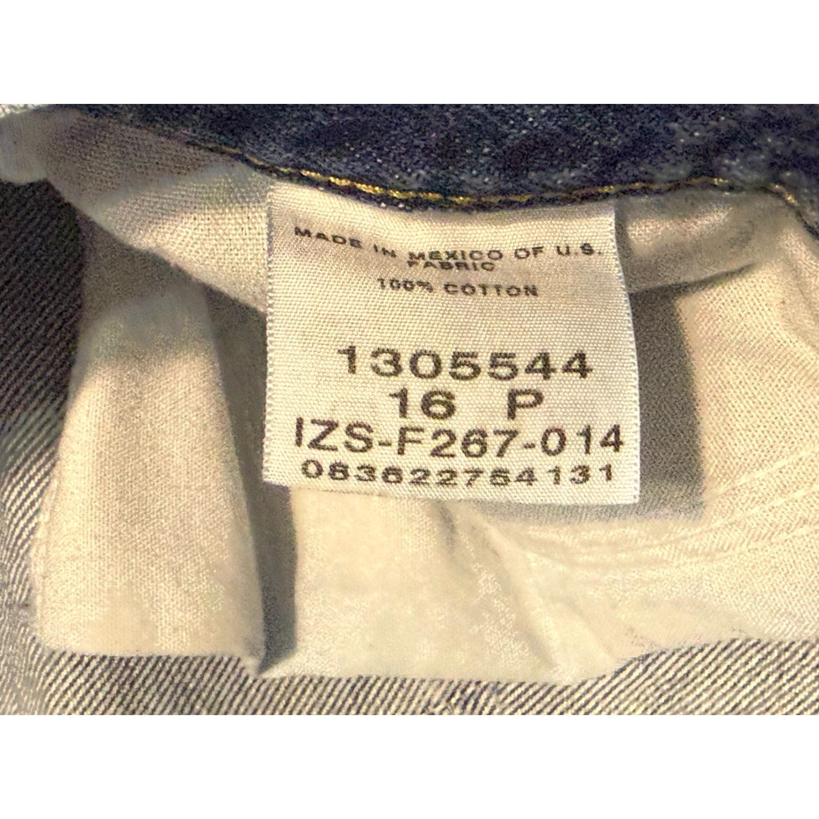 Lee Riders by Lee Jeans Women's 16P Petite Blue Denim Straight Leg Jeans Shirt? Size 38" / US 16 / IT 52 - 5 Thumbnail