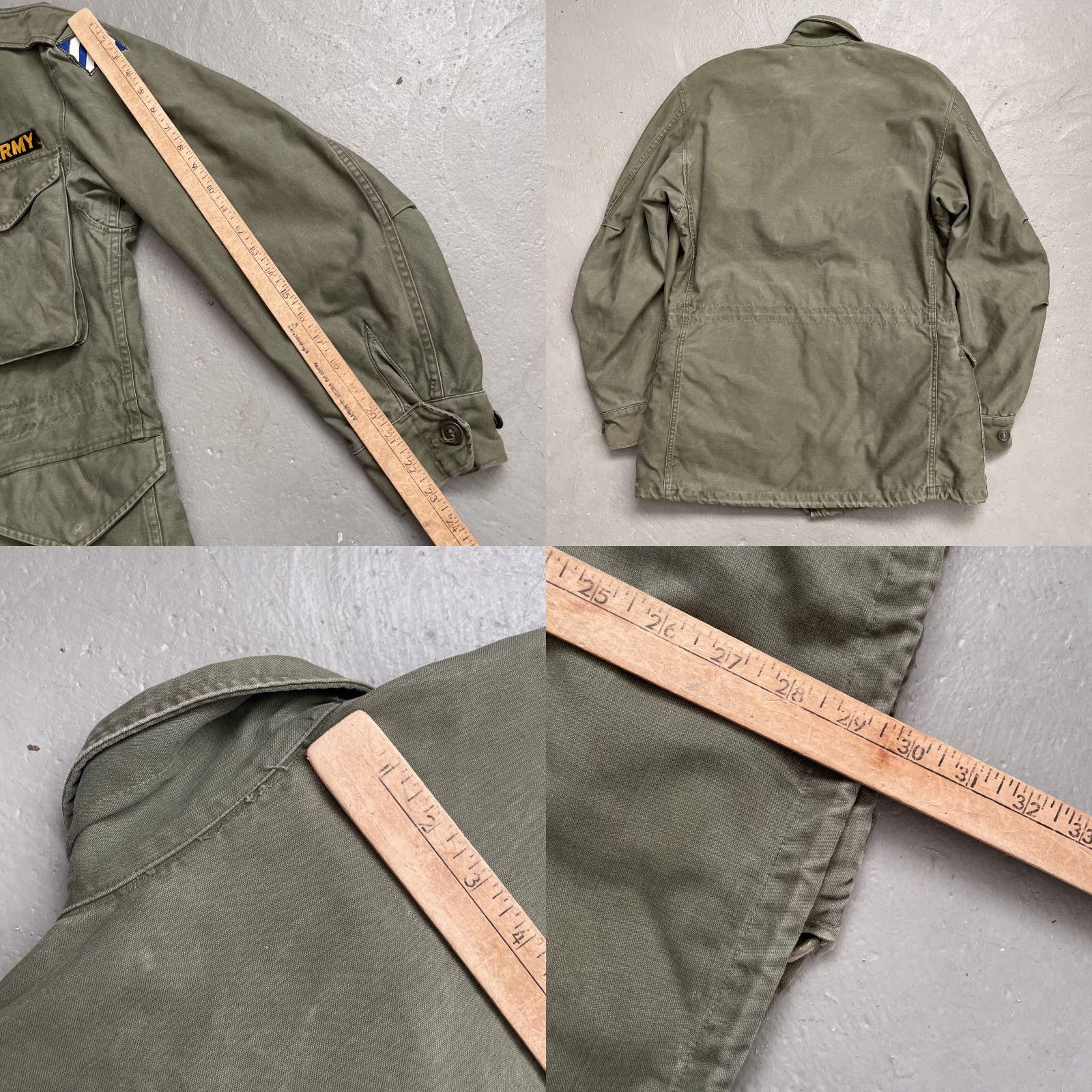 Vintage VINTAGE US Army Military Field Combat Sateen 9oz Jacket XS Regular Green Military Jacket Unisex Adults 1950s 1959 Army Korean Outdoor Utility Size US XS / EU 42 / 0 - 8 Thumbnail