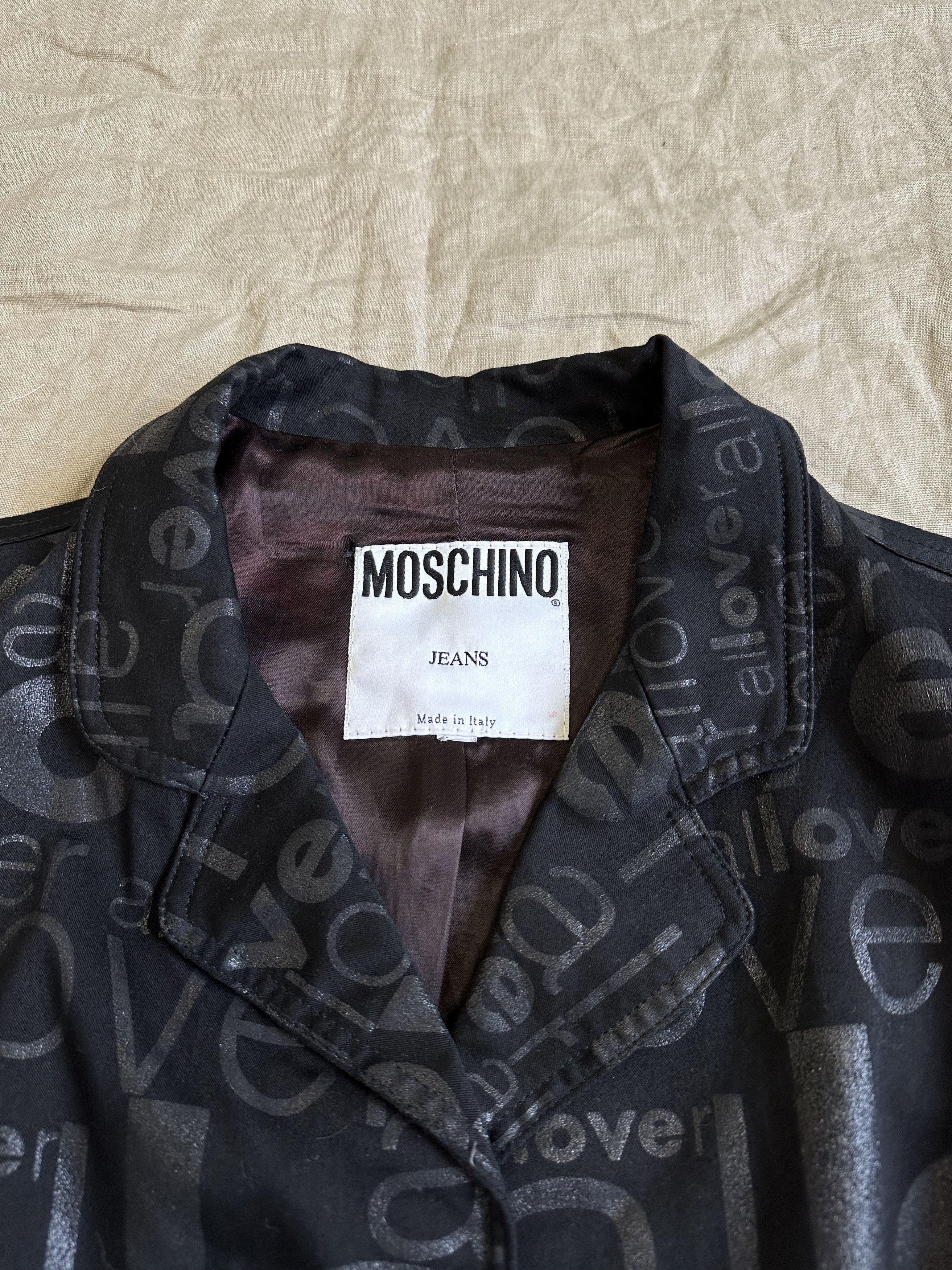 Moschino Moschino Jeans Vintage Letter Patern Blazer Jacket 6356AC Size L / US 10 / IT 46 - 2 Thumbnail