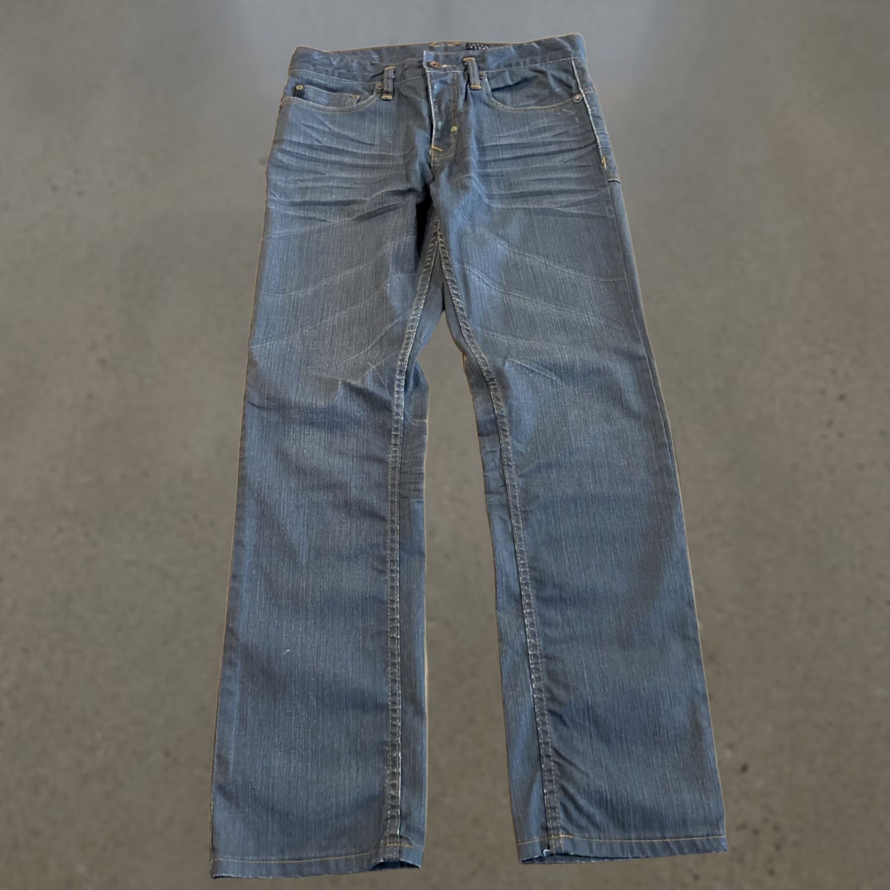 Vintage TOKYO FIVE Jeans 5-Pocket Distressed Dark Wash Regular Straight Fit Mens 30 Gray Size US 30 / EU 46 - 1 Thumbnail