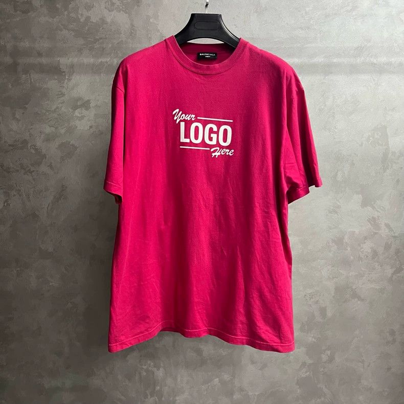 Balenciaga Balenciaga Red monogram printed short sleeve T-shirt 2505-N Size US XXS / EU 40 - 1 Thumbnail