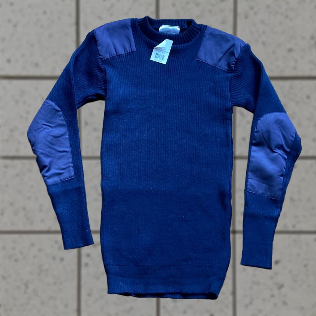 Rothco Rothco Sweater Men 3XL Navy Blue Crew Neck Knit Pullover All Seasons Lined Elbow Shoulder Patch NWT Size US XXL / EU 58 / 5 - 1 Thumbnail