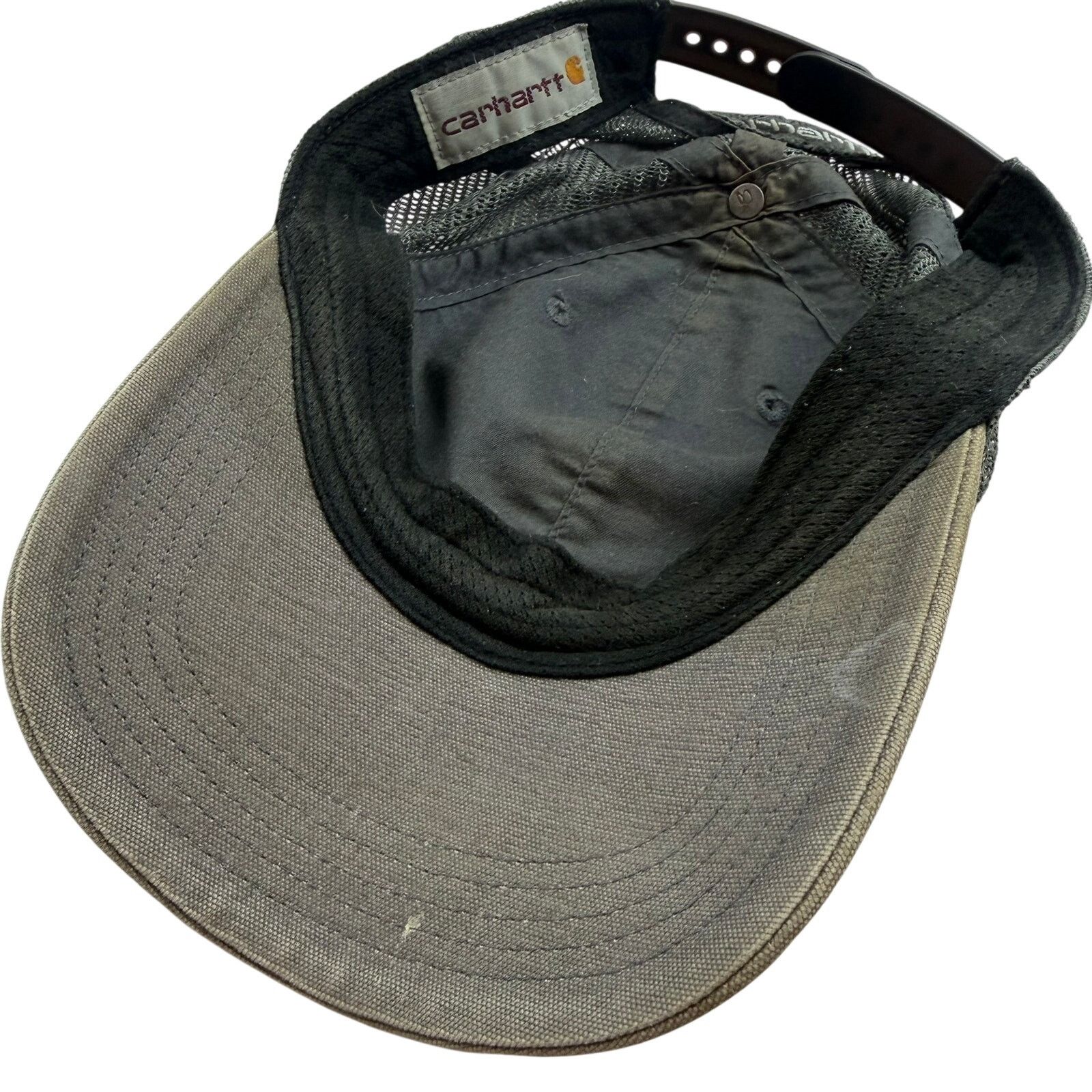 Carhartt Carhartt Mesh Trucker Cap Hat Tan Canvas Adjustable Size ONE SIZE - 2 Thumbnail