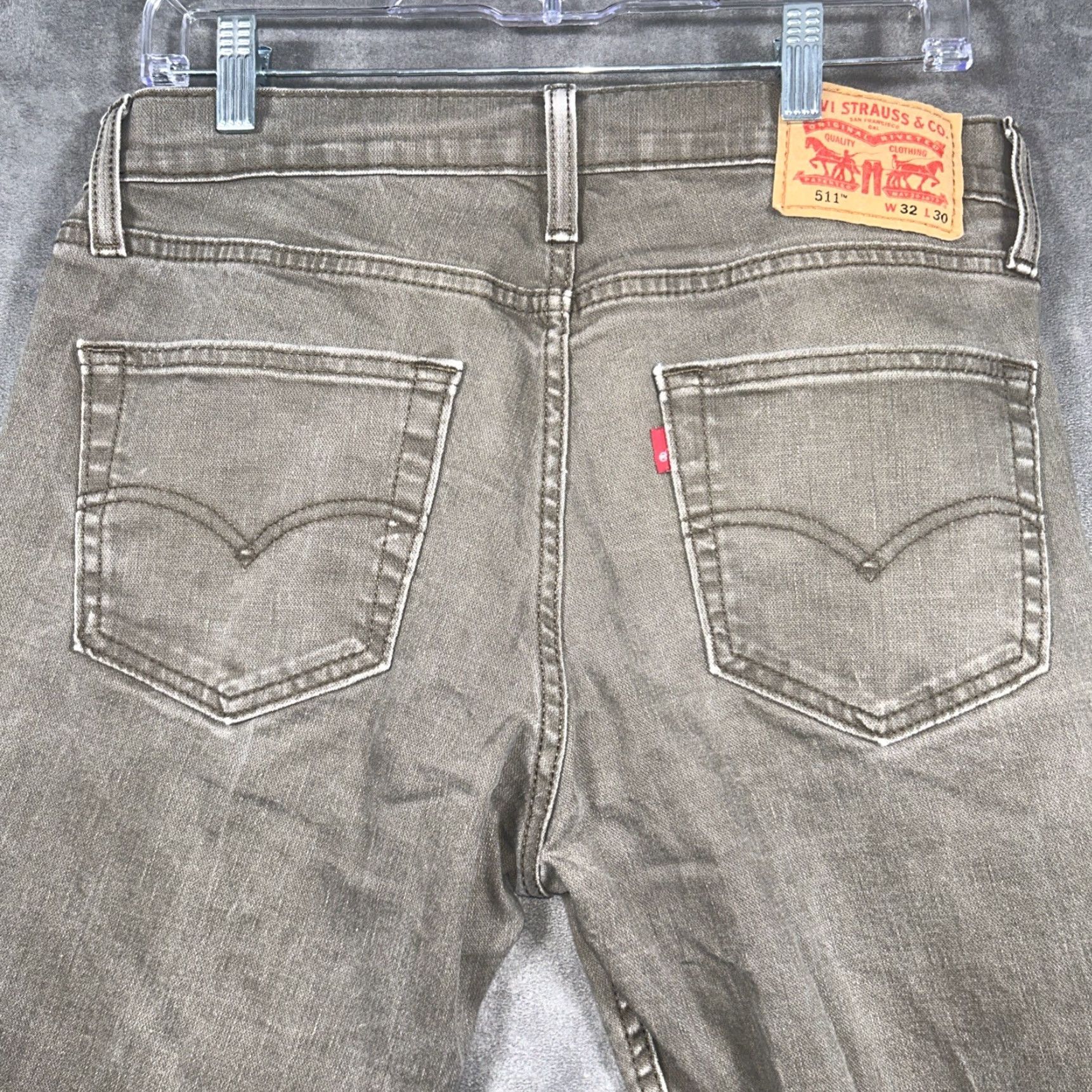 Levi's Levi's 511 Jeans Mens 32x30 Gray Cotton Stretch Denim Straight Regular Casual Pants Size US 32 / EU 48 - 7 Thumbnail