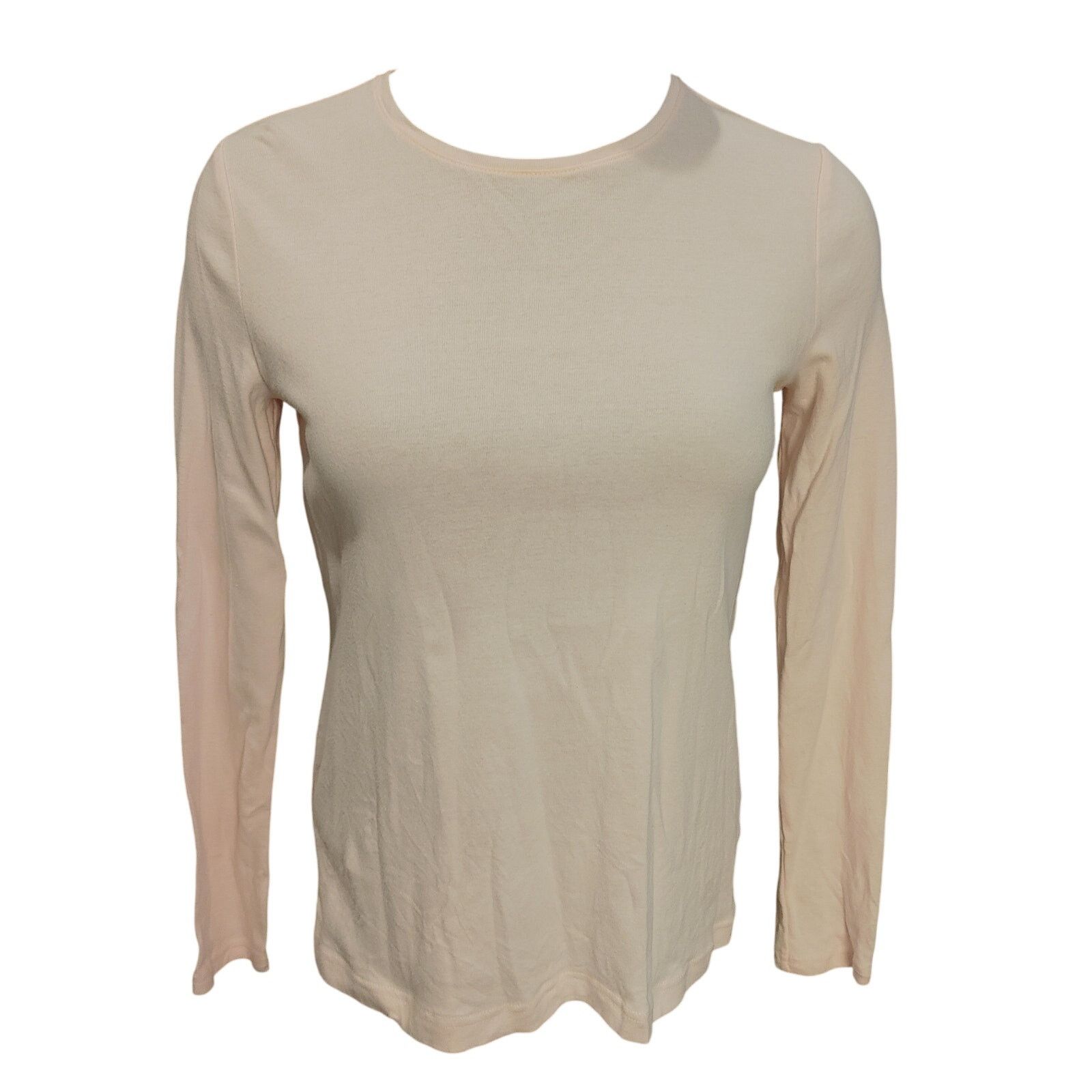Croft & Barrow Croft & Barrow Women's S Light Pink Classic Long Sleeve Tee Size S / US 4 / IT 40 - 1 Thumbnail