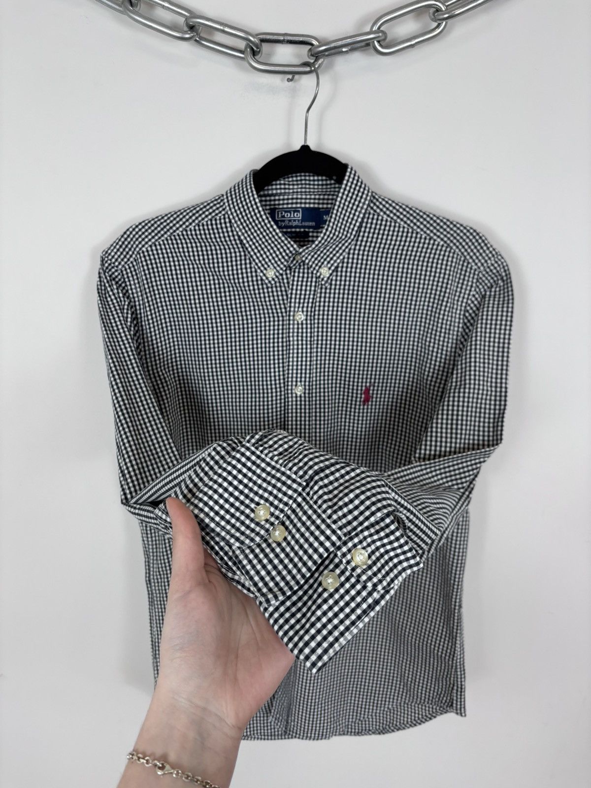 Polo Ralph Lauren Polo Ralph Lauren Vintage Gingham Check Long Sleeve Shirt Size US M / EU 48-50 / 2 - 7 Thumbnail