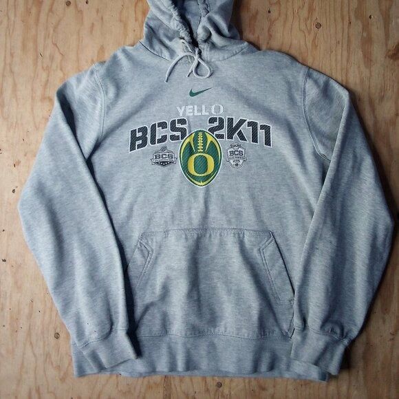 NCAA × Nike Nike Center Swoosh Oregon Ducks BCS 2011 Hoodie Sweatshirt Size US L / EU 52-54 / 3 - 3 Thumbnail