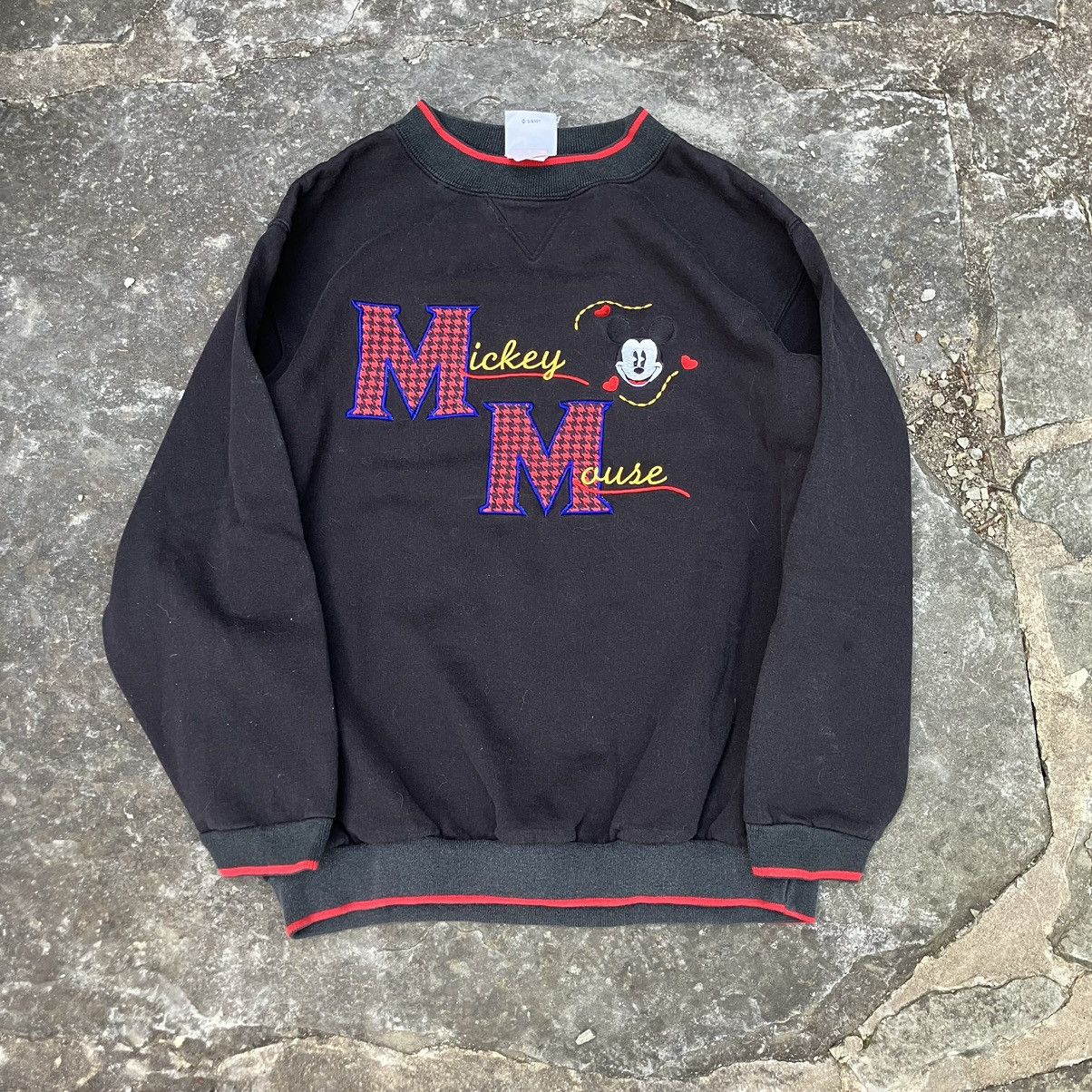 Disney × Mickey & Co. × Vintage VTG 90’s Mickey & Co Embroidered Black Crewneck Size US L / EU 52-54 / 3 - 1 Thumbnail