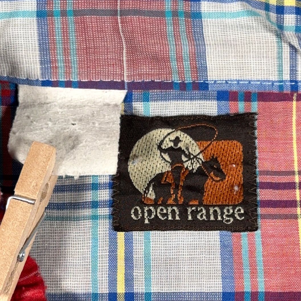 Vintage VINTAGE Open Range Western Shirt Mens XL Red Plaid Pearl Snap 90s Long Sleeve Button-Up Size US XL / EU 56 / 4 - 5 Thumbnail
