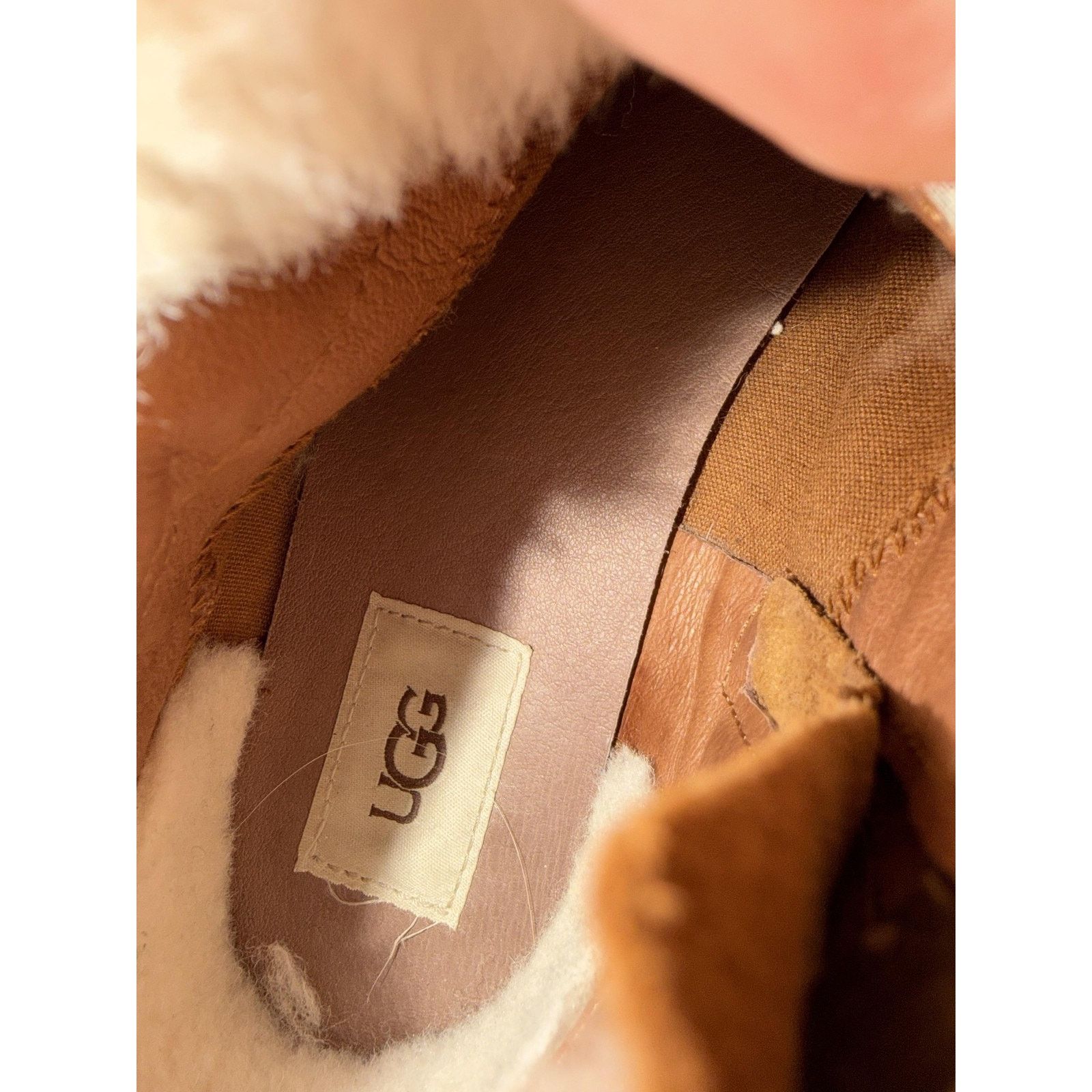 Ugg UGG Elowen Womens Boots 9 Brn Suede Shearling Cuff Zip Ankle Size US 9 / IT 39 - 5 Thumbnail