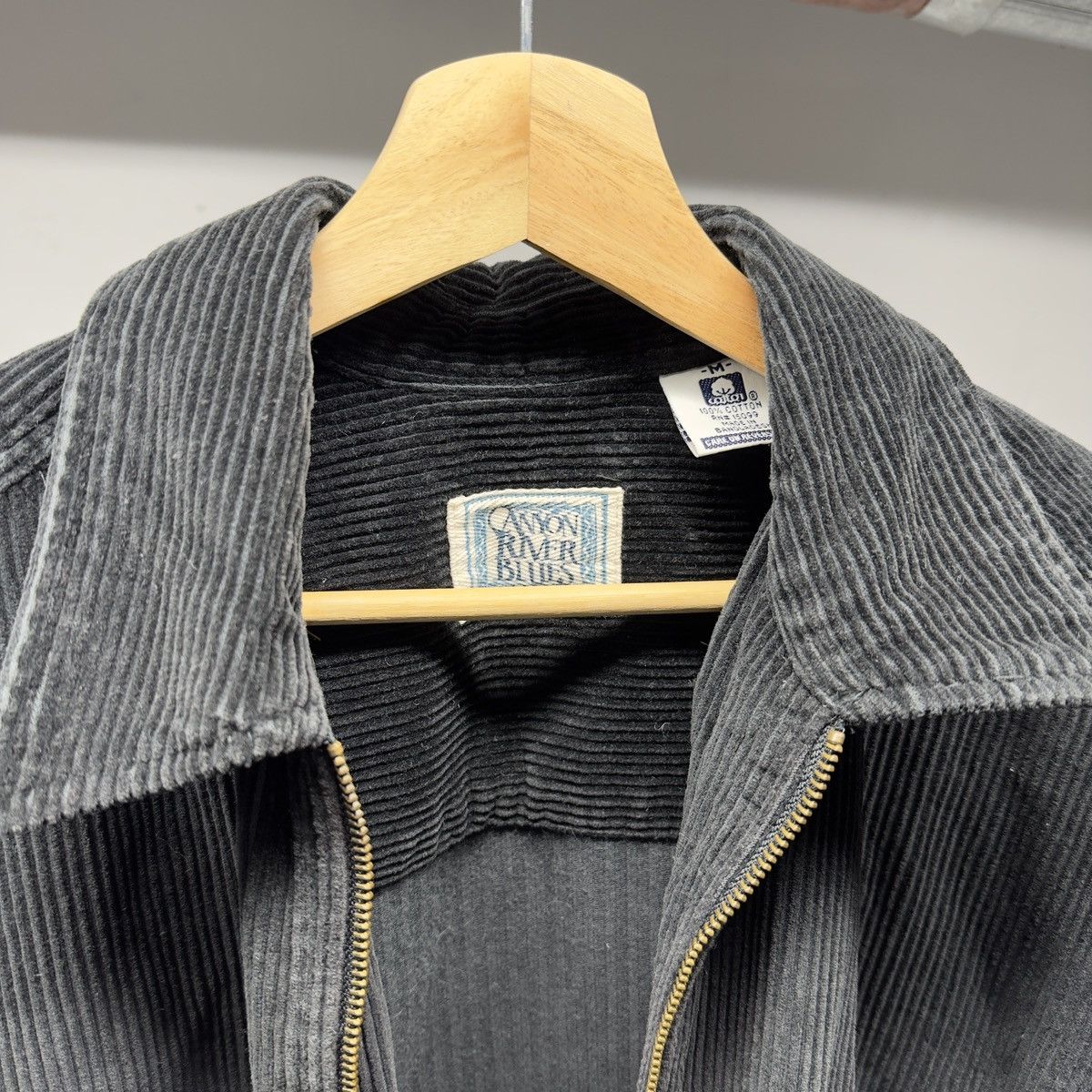 Vintage 90s Y2K Black Heavy Zip Up Corduroy Shirt ERD Grunge Chrome Size US M / EU 48-50 / 2 - 4 Thumbnail