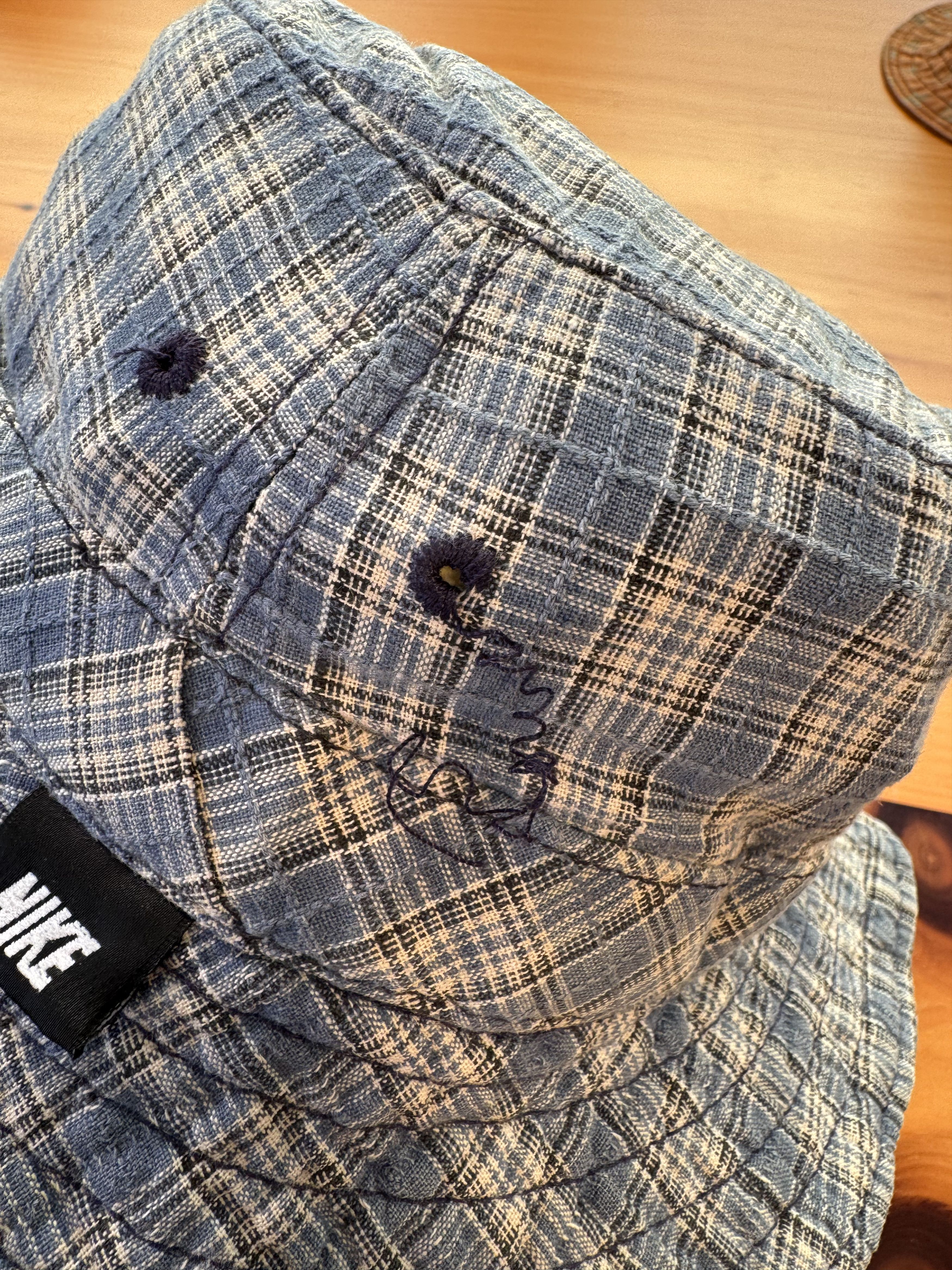 Nike Vintage 90's Nike Plaid Bucket Hat Size ONE SIZE - 3 Thumbnail