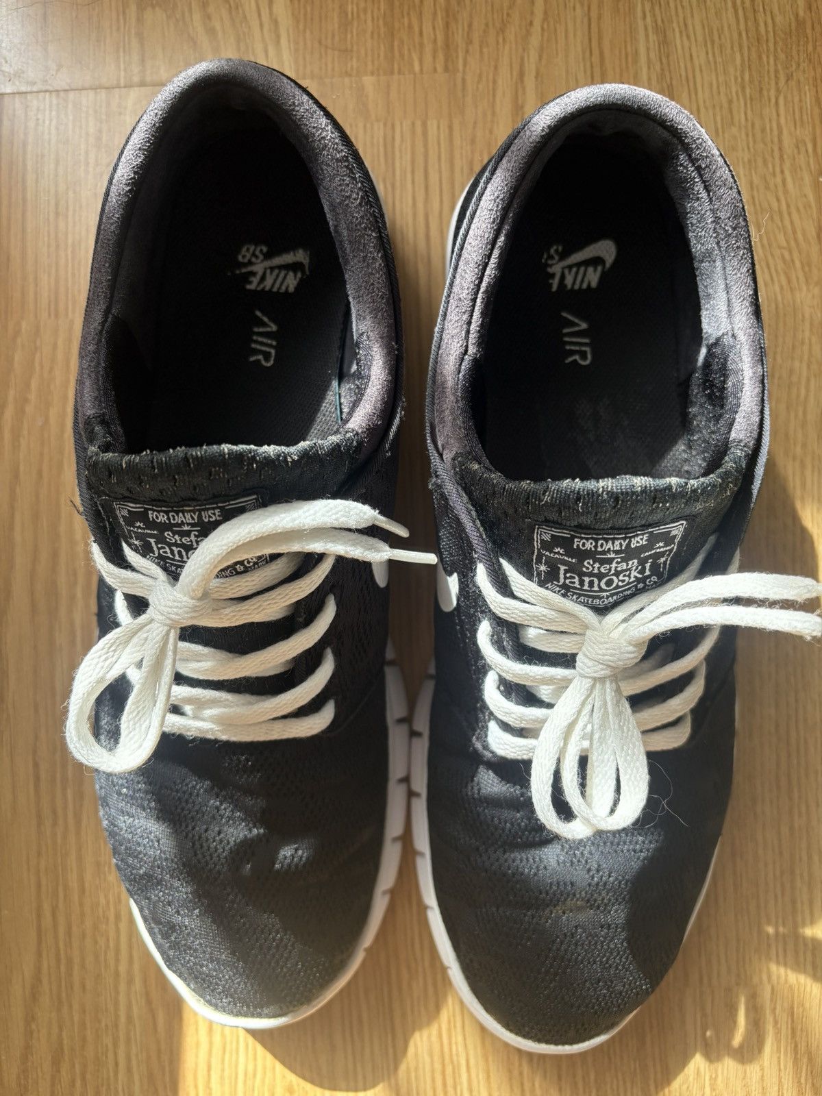 Nike Nike SB Stefan Janoski Black White Size US 11 / EU 44 - 4 Thumbnail