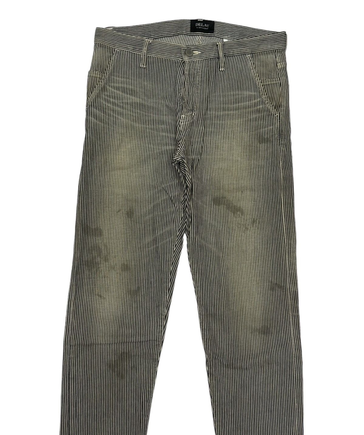 If Six Was Nine MADE IN JAPAN DELAY BY UFIN & SONS STRIPED PANTS STAIN Size US 32 / EU 48 - 5 Thumbnail