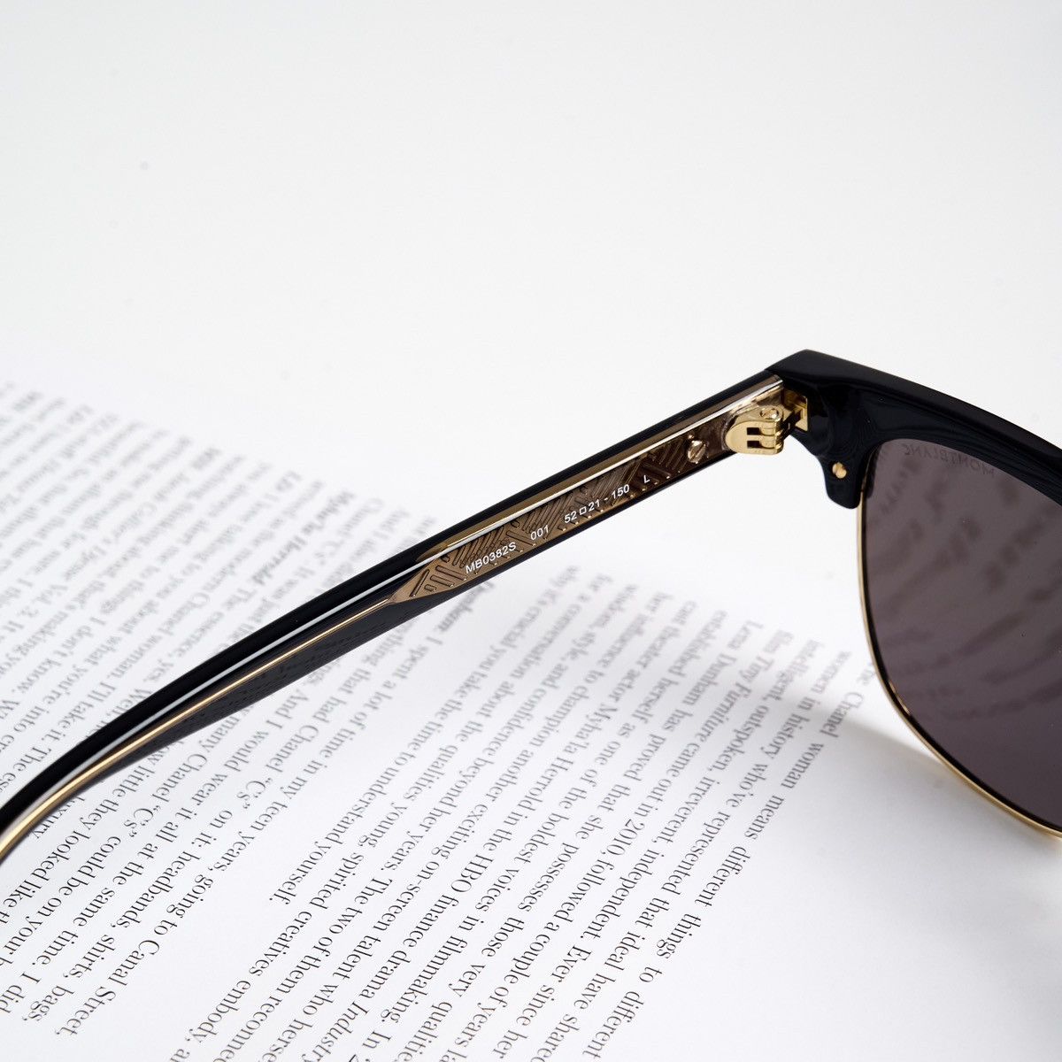 Montblanc MONTBLANC MB0382S 001 SUNGLASSES Size ONE SIZE - 4 Thumbnail