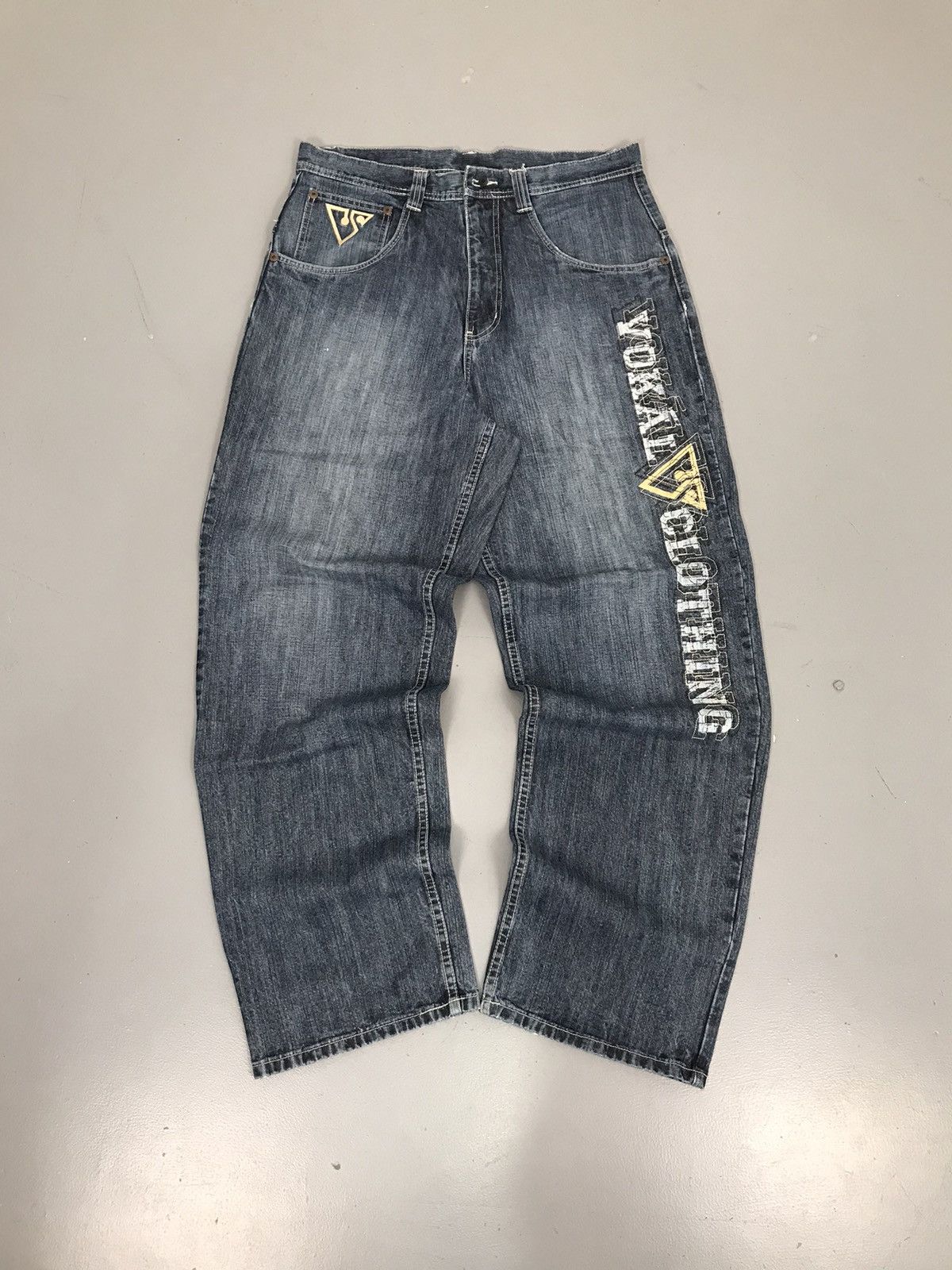 JNCO × Southpole × Vintage Vintage vokal spell out embroidered denim Size US 36 / EU 52 - 1 Thumbnail