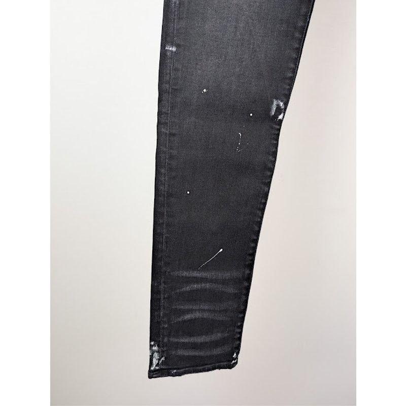 Amiri o1rshd1 MA Drip Skinny Denim Jeans in Aged Black Size US 34 / EU 50 - 9 Thumbnail