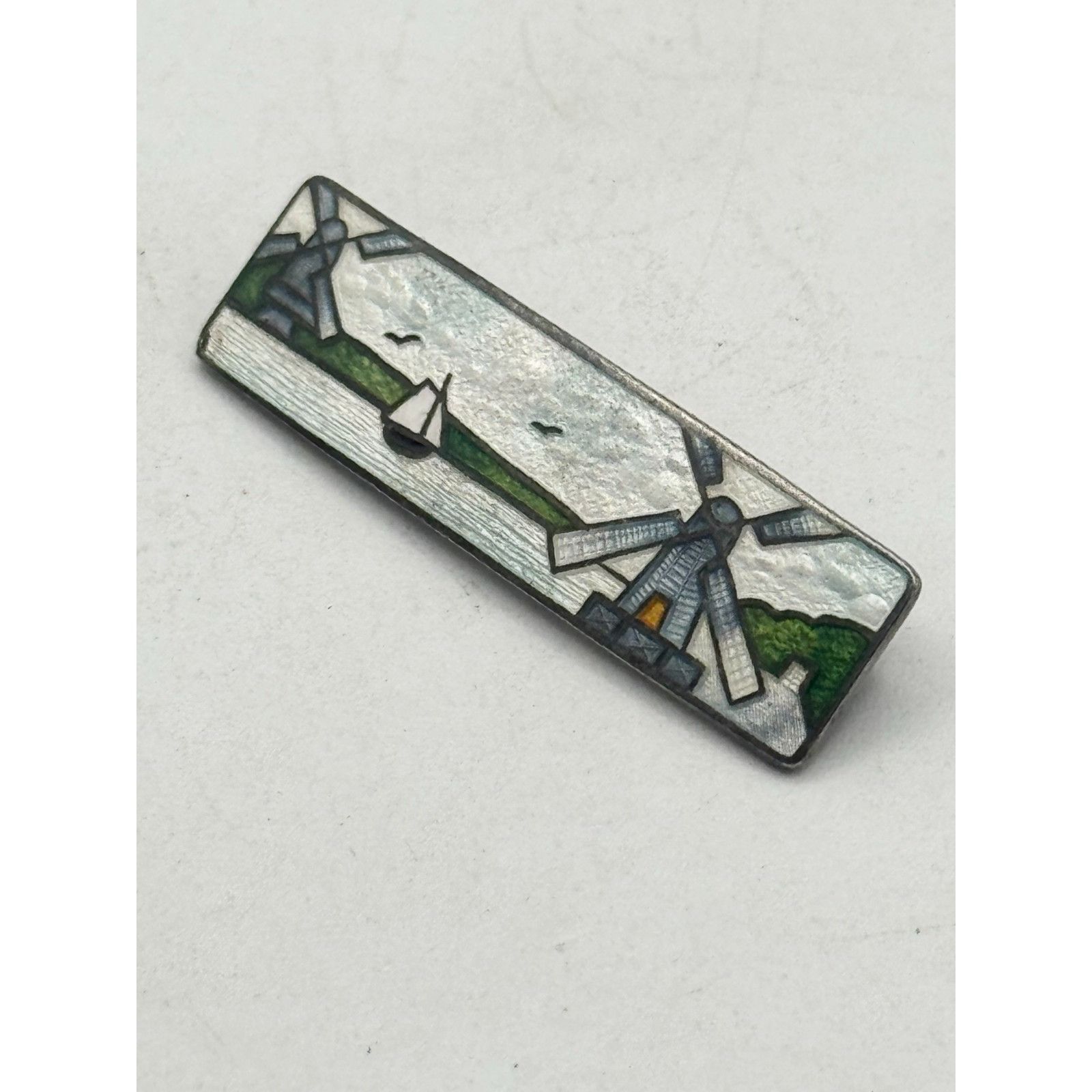 Vintage Vintage F A Hermann Signed Boat Sterling Silver Guilloche En Size ONE SIZE - 5 Thumbnail