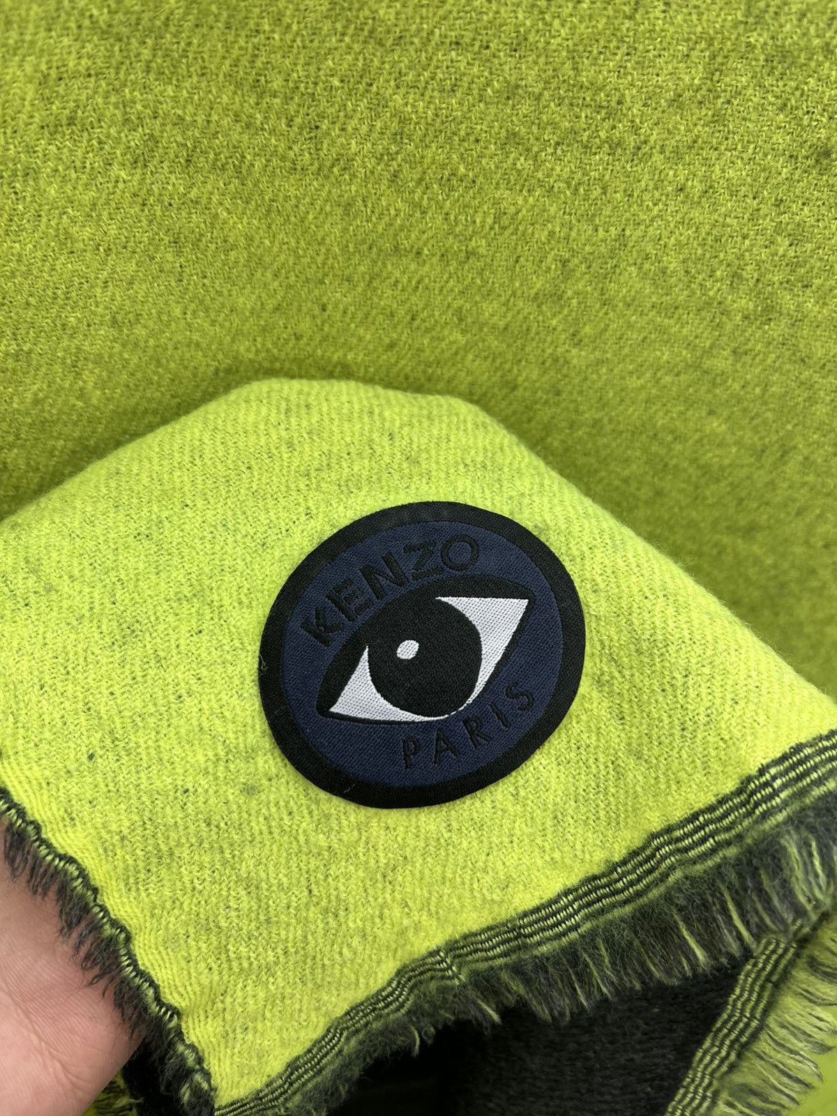 Kenzo Kenzo Eye Silk Wool Wide Scarf Size ONE SIZE - 3 Thumbnail