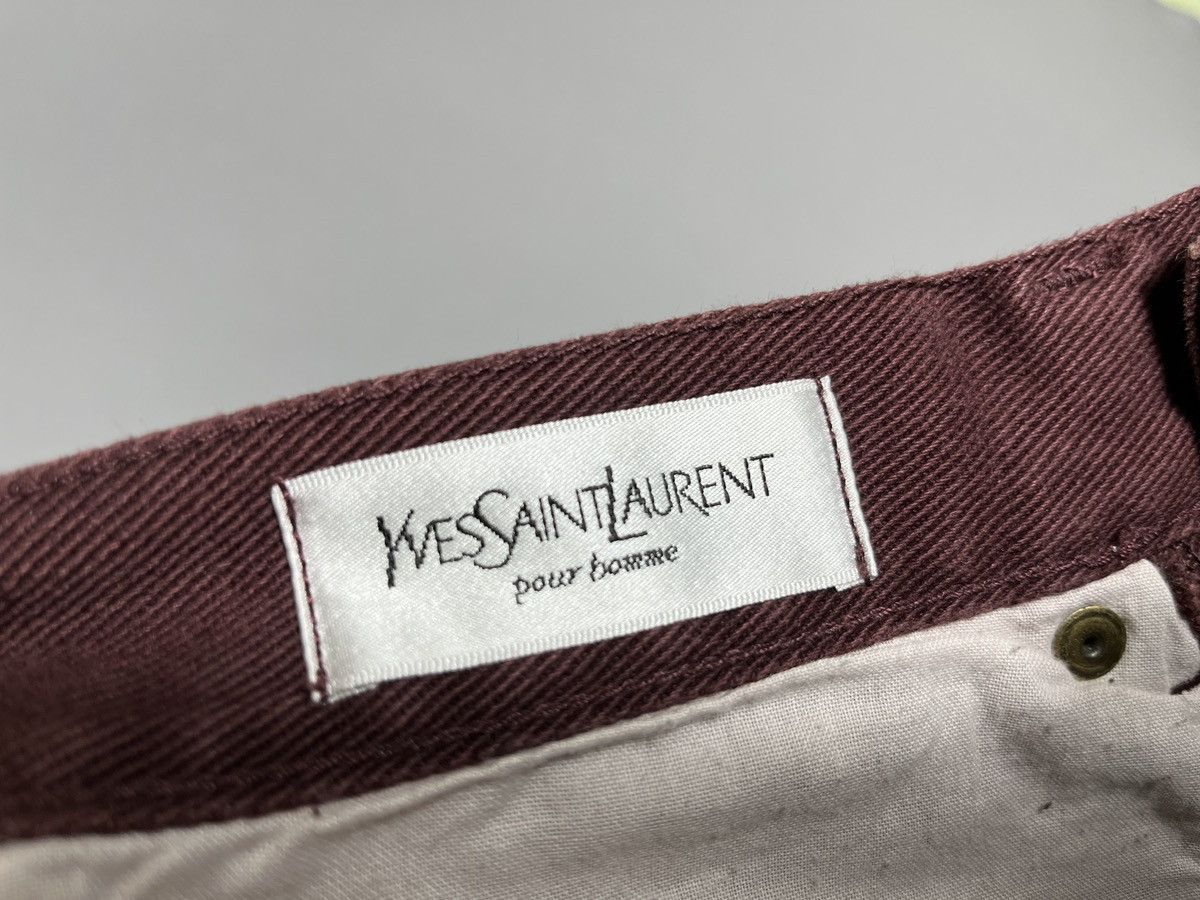 Yves Saint Laurent yves saint laurent denim brown burgundy vintage 90s 30x34 Size US 30 / EU 46 - 7 Thumbnail