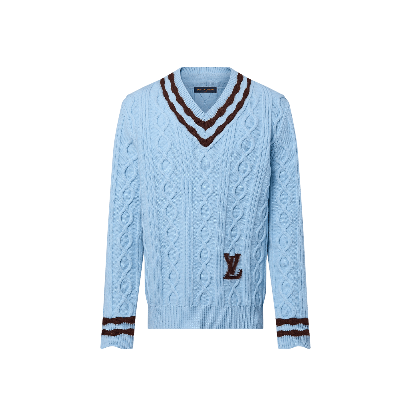 LOUIS VUITTON SWEATER WOOL KNITWEAR ZIP MONOGRAM LOGO 1AFPYW