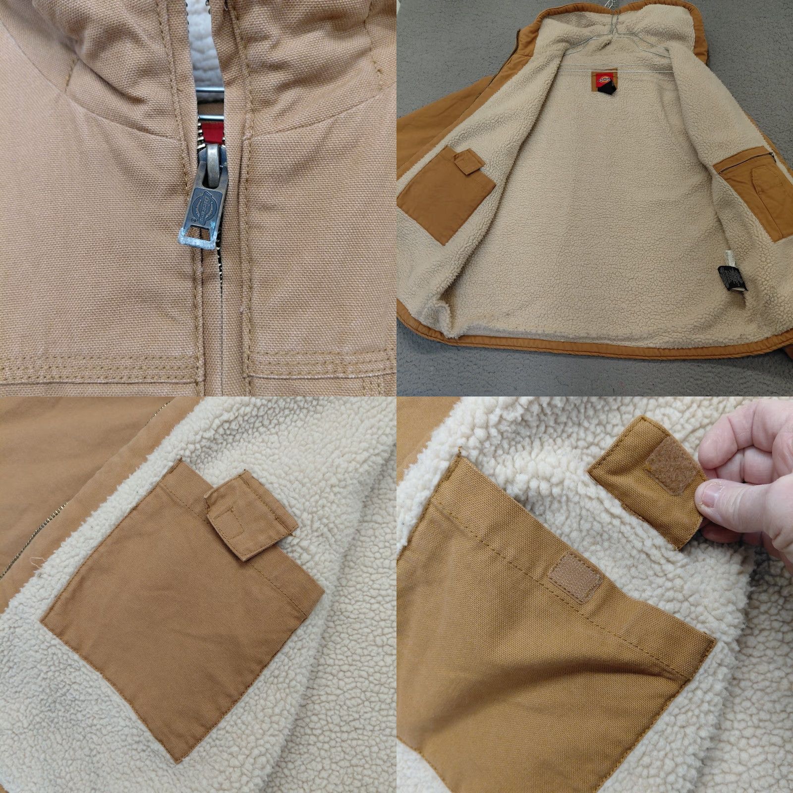 Dickies Dickies Jacket Men's XXL TALL Khaki Canvas Sherpa Lined Workwear Brown Read measurements in pics Read Size US XXL / EU 58 / 5 - 10 Thumbnail