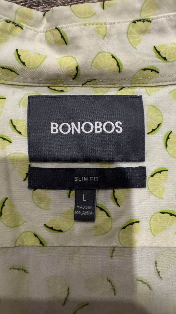 Bonobos Bonobos Slim Fit Lime Print Short Sleeve Shirt L Size US L / EU 52-54 / 3 - 3 Thumbnail