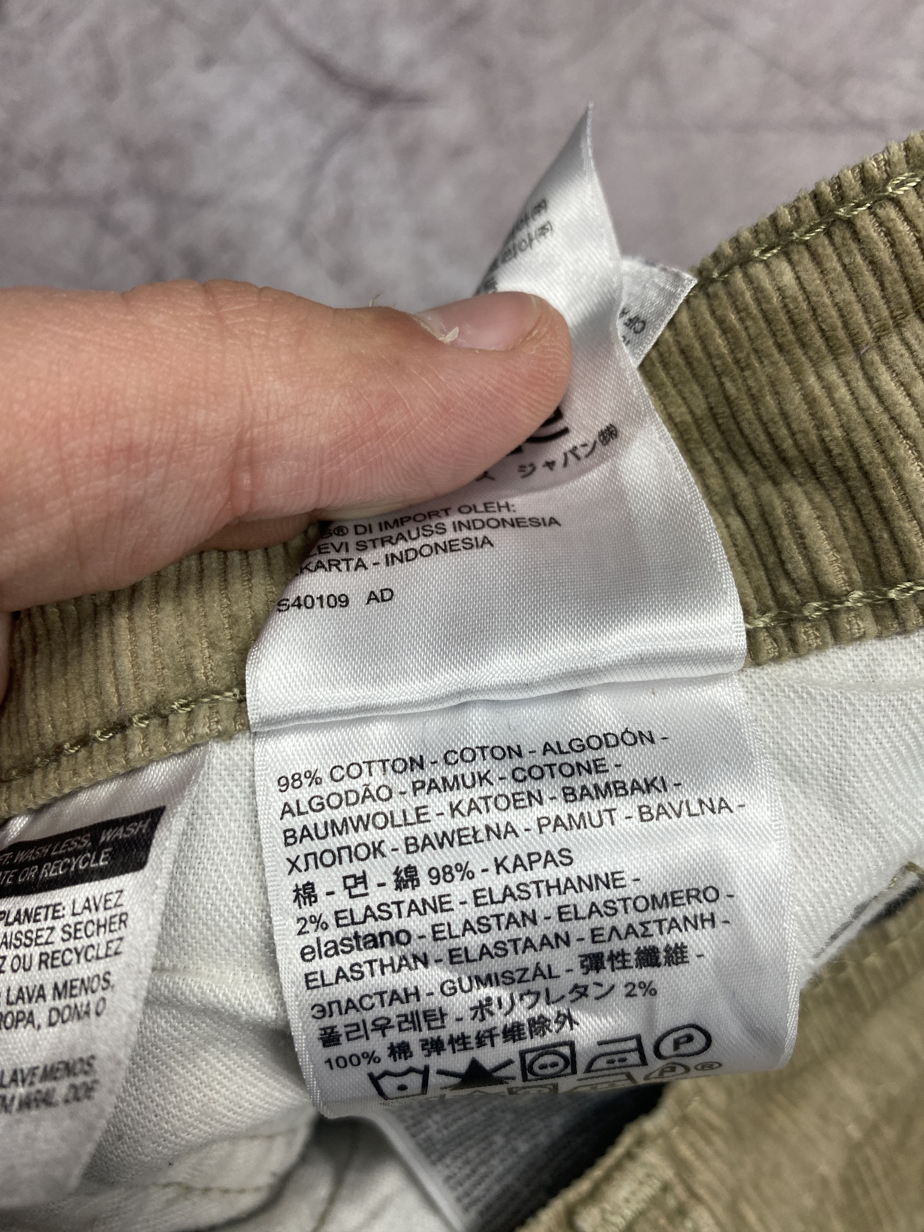 Levi's × Levi's Vintage Clothing Levis 514 Vintage Mens Jeans Corduroy Denim Pants Size US 32 / EU 48 - 8 Thumbnail