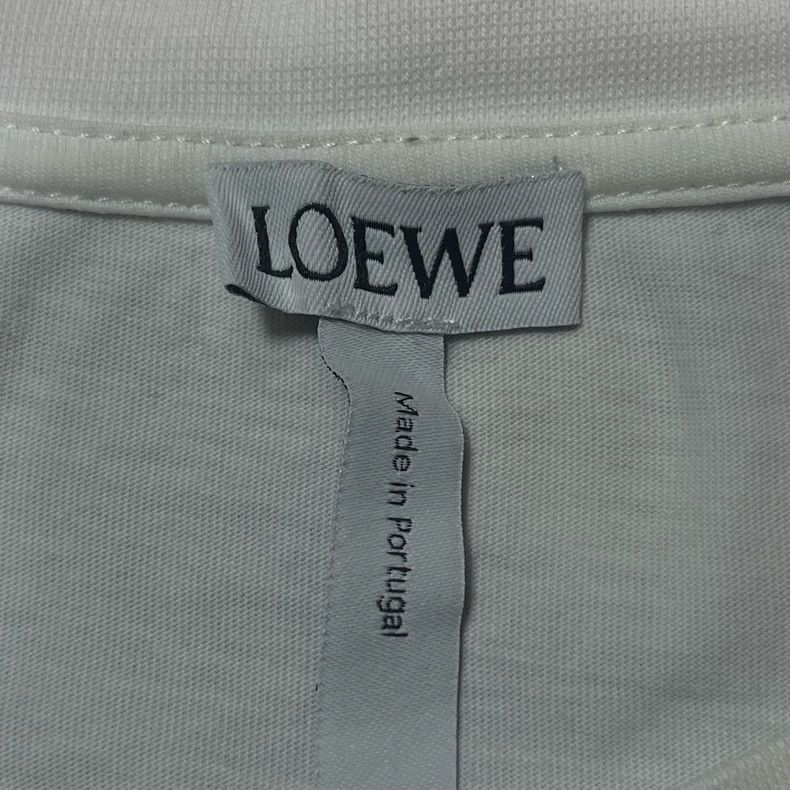 Loewe LOEWE White classic embroidered logo short sleeve T-shirt Size M / US 6-8 / IT 42-44 - 3 Thumbnail