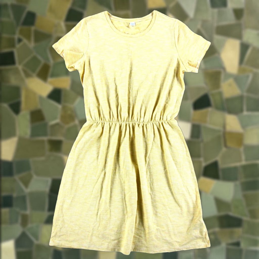 Old Navy NWT Old Navy Yellow White Stripe Cotton Jersey Short Sleeve Sheath Dress Medium Size M / US 6-8 / IT 42-44 - 1 Thumbnail
