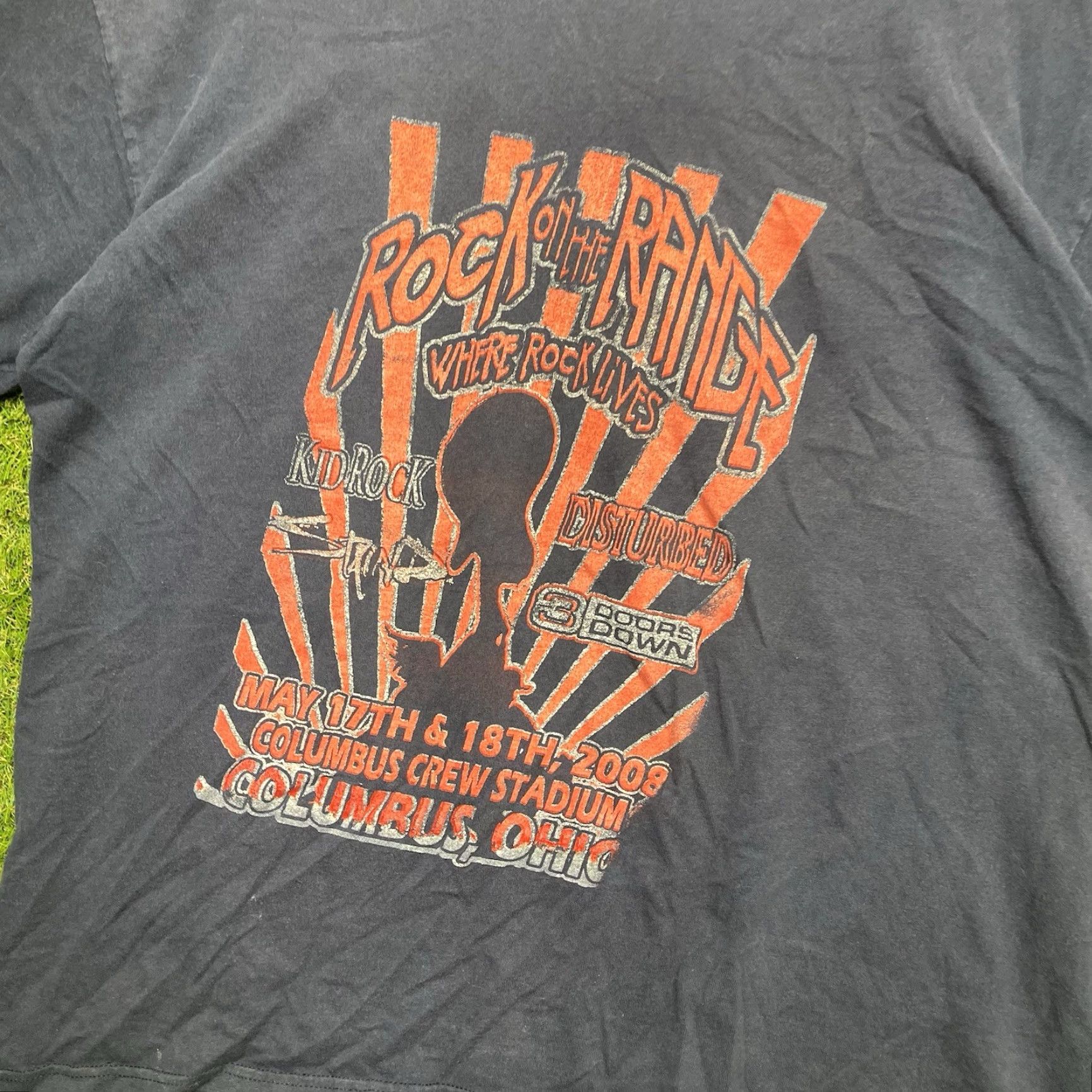 Fruit Of The Loom VINTAGE Rock The Range Shirt Mens XL Black Y2K Stone Temple Pilots Disturbed Size US XL / EU 56 / 4 - 2 Thumbnail
