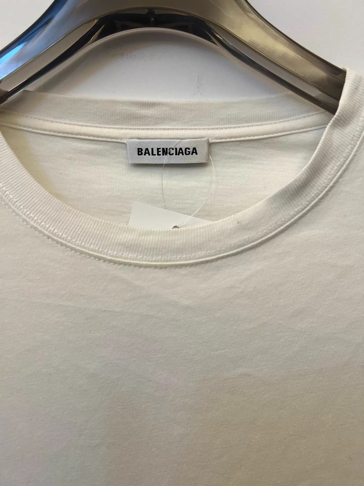 Balenciaga Balenciaga Logo Print Crewneck SS T Women's White S Size S / US 4 / IT 40 - 2 Thumbnail