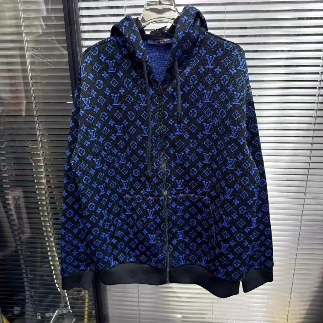 Louis Vuitton LV 98new black blue monogram all over L jacket 4999 Size US L / EU 52-54 / 3 - 1 Thumbnail