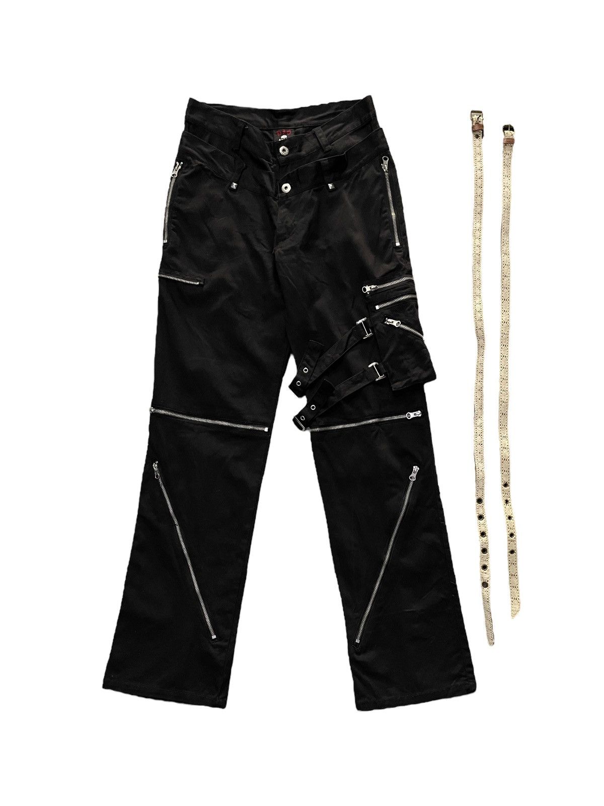 Japanese Brand Tokyo Ikebukuro Cyber Punk Bondage Cargo Pants Size US 30 / EU 46 - 4 Thumbnail