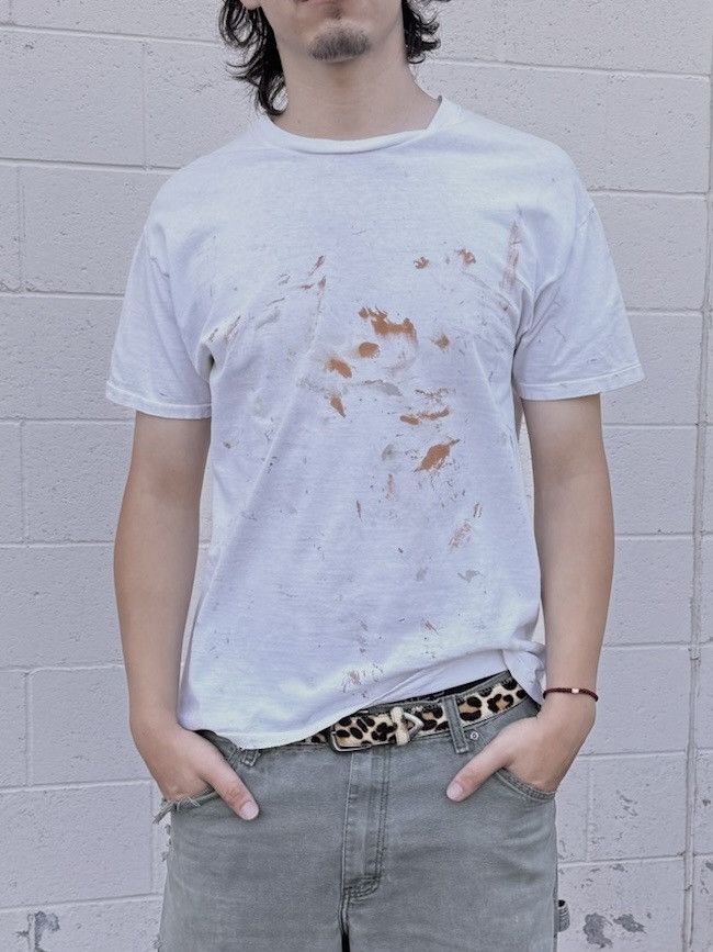 Other VTG 2000’s SS Paint Splattered Boxy Fit White Shirt Size US L / EU 52-54 / 3 - 1 Thumbnail