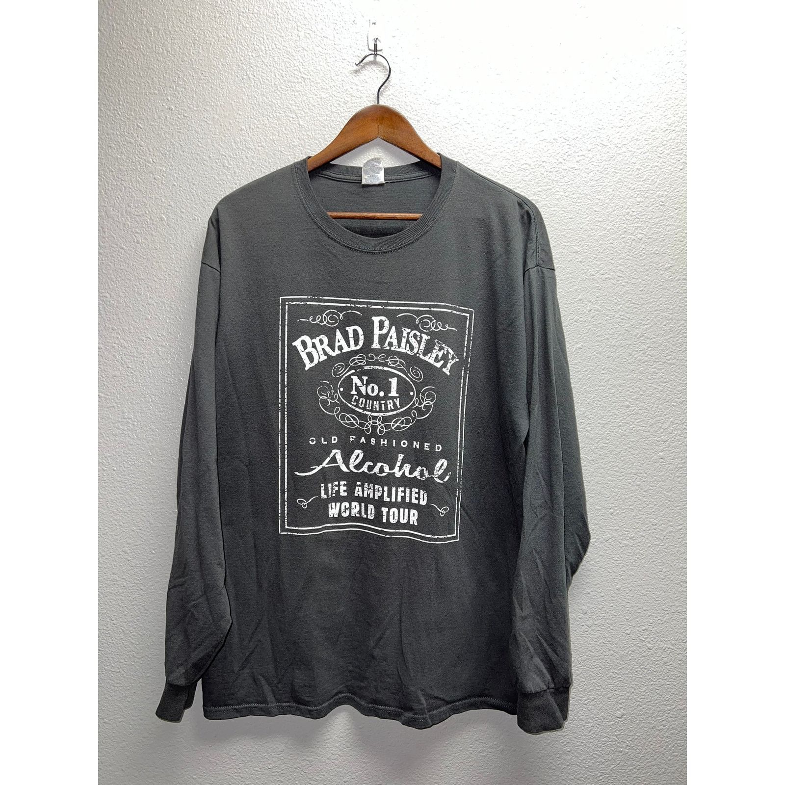 Jerzees Brad Paisley Long Sleeve Shirt Alcohol Life Amplified Tee XL Size US XL / EU 56 / 4 - 1 Thumbnail