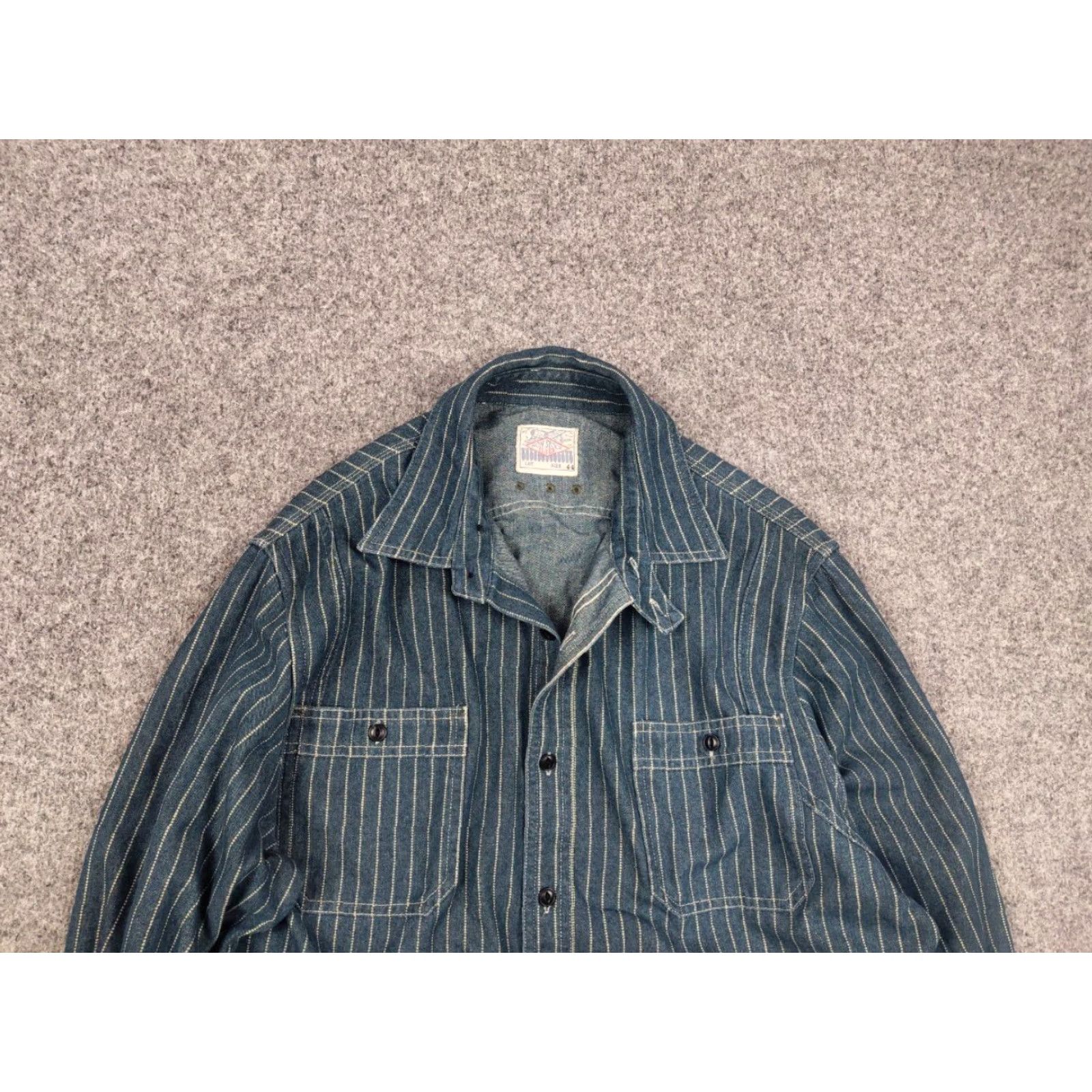 Vintage Non Stock Flyer Japan Wabash Vent Hole Vintage Style Work Shirt Size US XXL / EU 58 / 5 - 4 Thumbnail