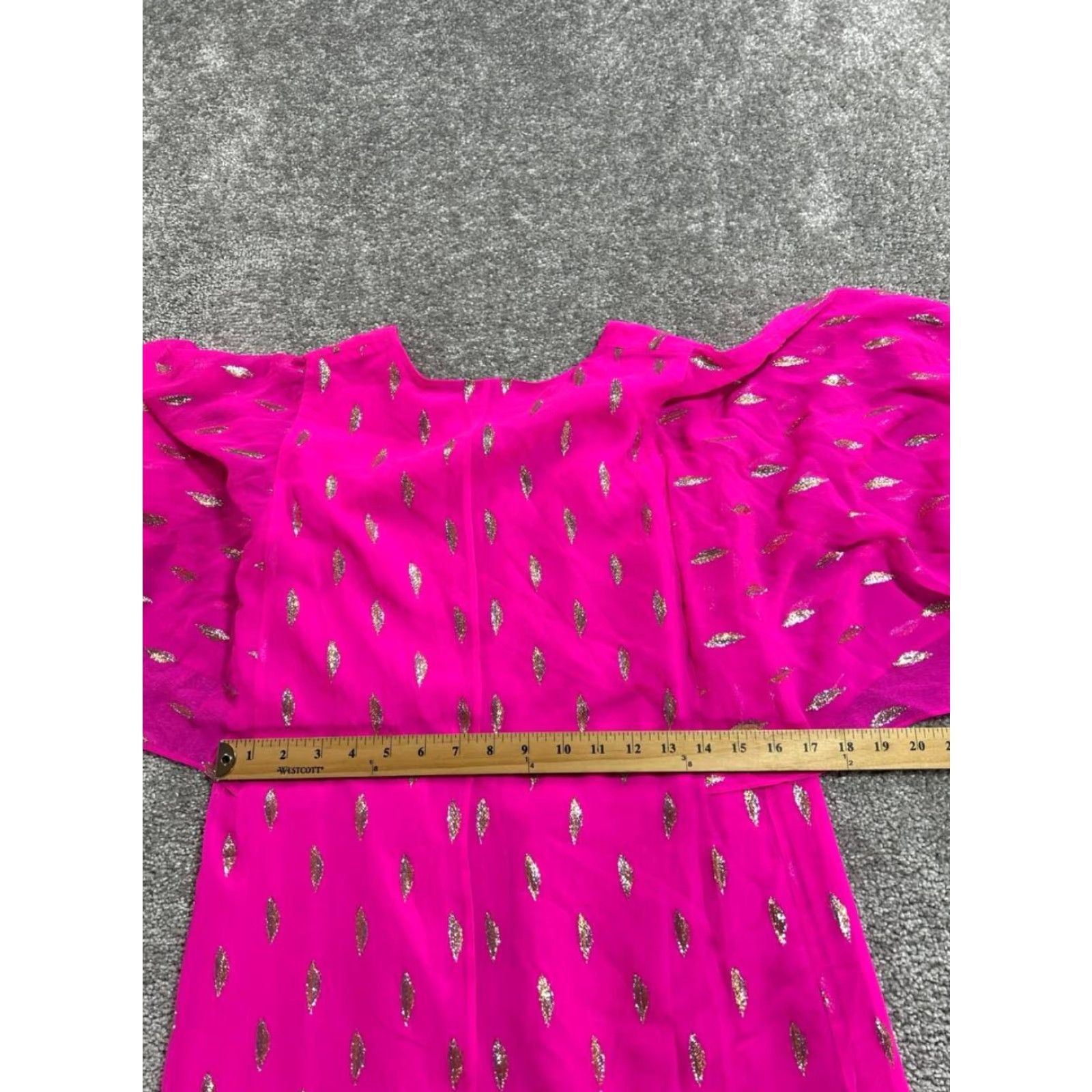 Lilly Pulitzer Lilly Pulitzer Shalynn Caftan Silk Dress Womens 2 Purple Diamond Metallic Clip Kaftan Short Sleeve V-Neck Pullover Dress Casual 2 Womens Size XS / US 0-2 / IT 36-38 - 4 Thumbnail