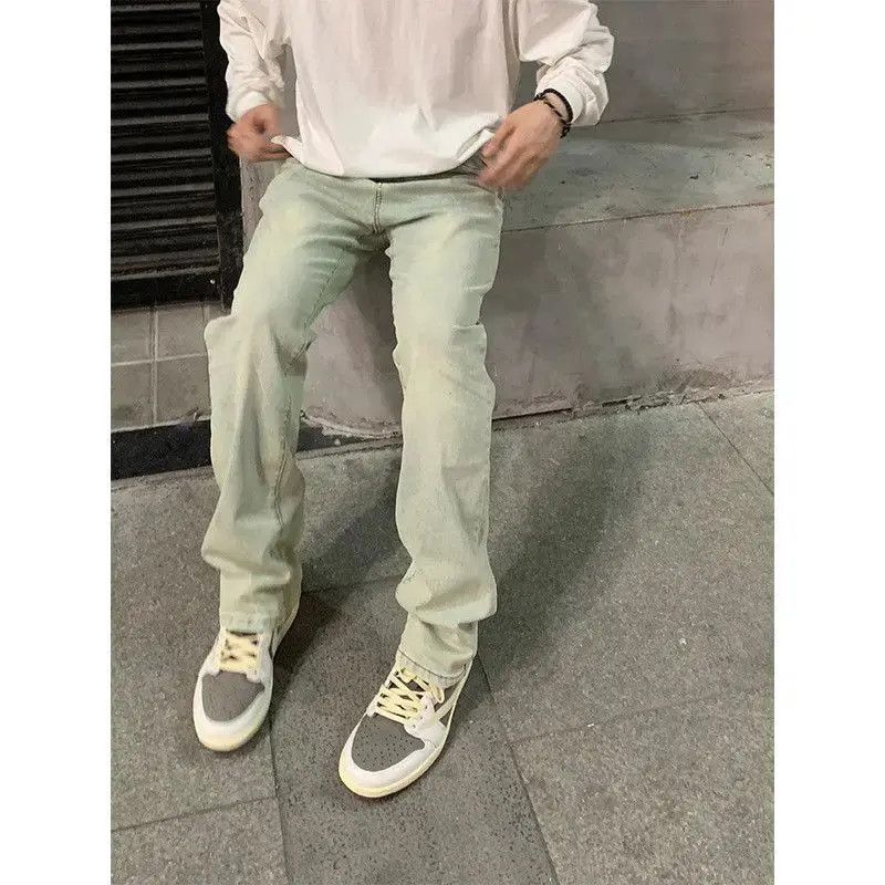Japanese Brand Retro straight tube mud dyed jeans Size US 32 / EU 48 - 3 Thumbnail