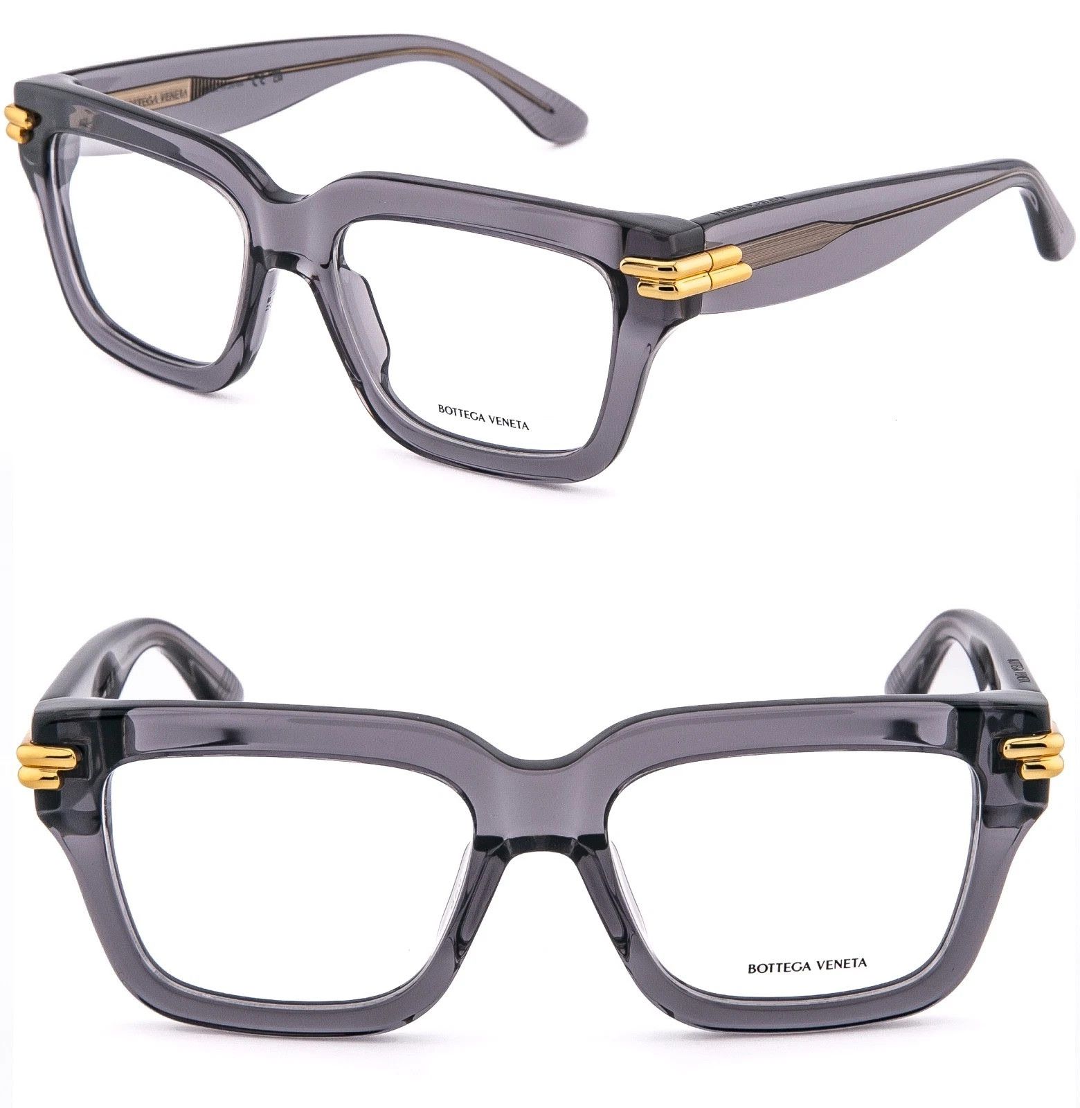 Bottega Veneta BOTTEGA VENETA MITRE 1324 BV1324O Gray Ribbon Eyeglasses 005 Size ONE SIZE - 1 Thumbnail
