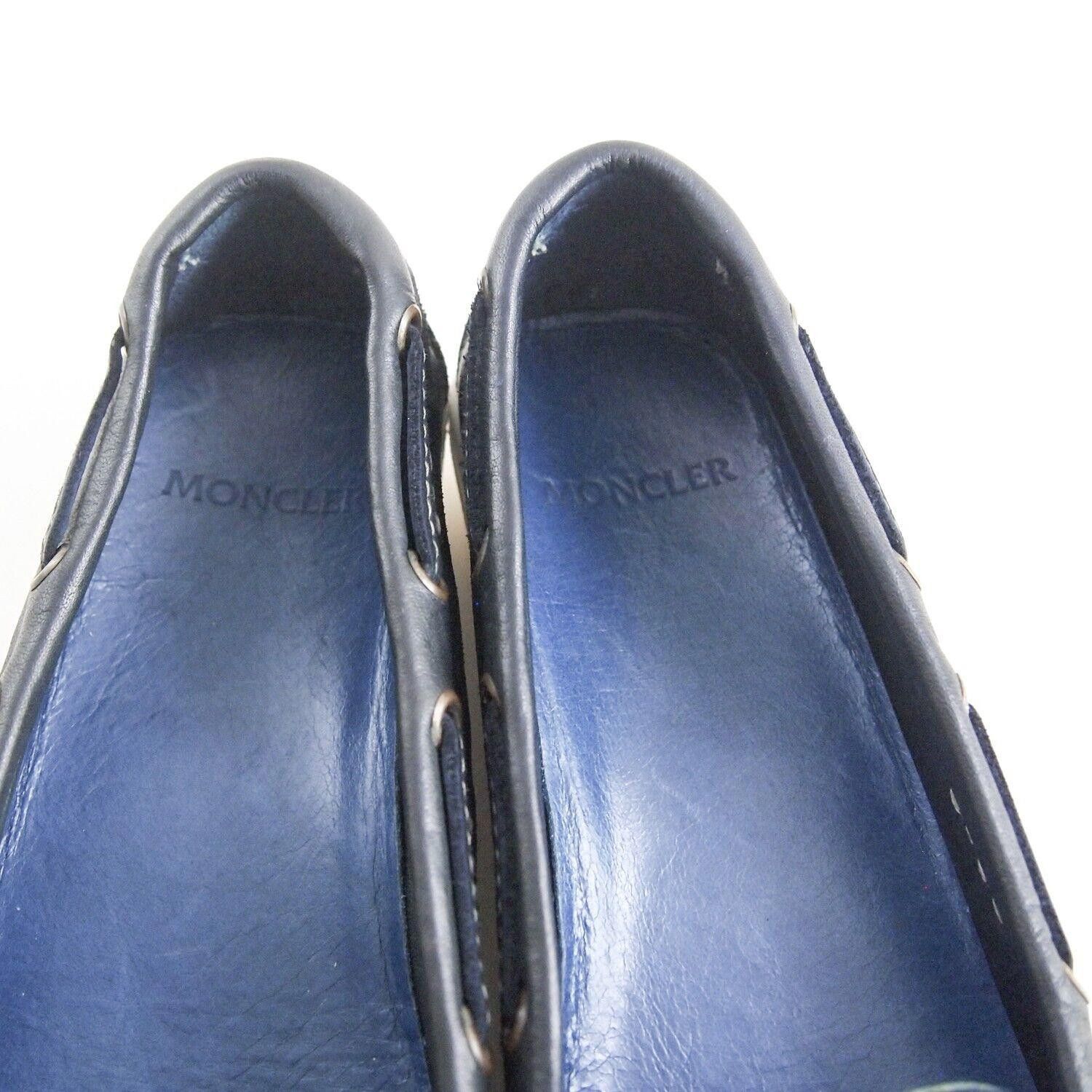 Moncler Moncler Tassel Loafers Blue Leather Womens EU 37 US 7 Size US 7 / IT 37 - 4 Thumbnail