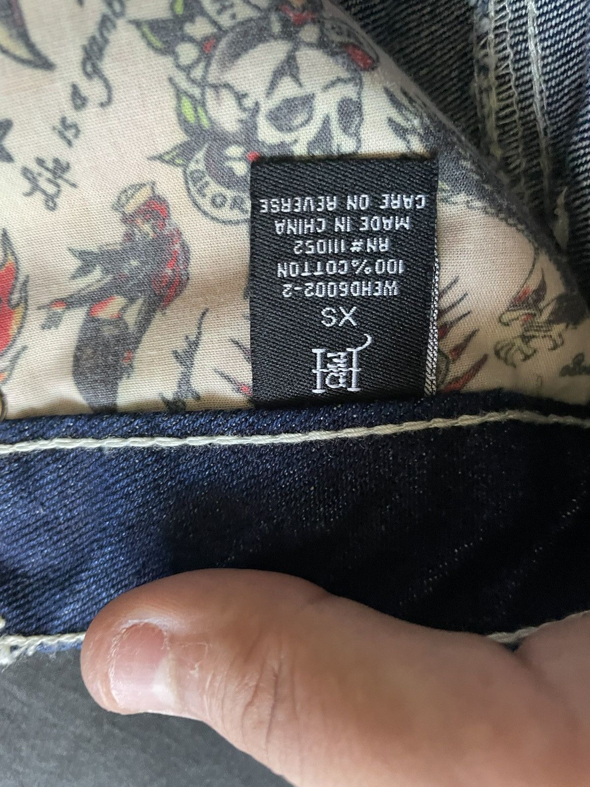 Ed Hardy Ed Hardy Denim Mini Skirt Size 25" / US 0 / IT 36 - 3 Thumbnail