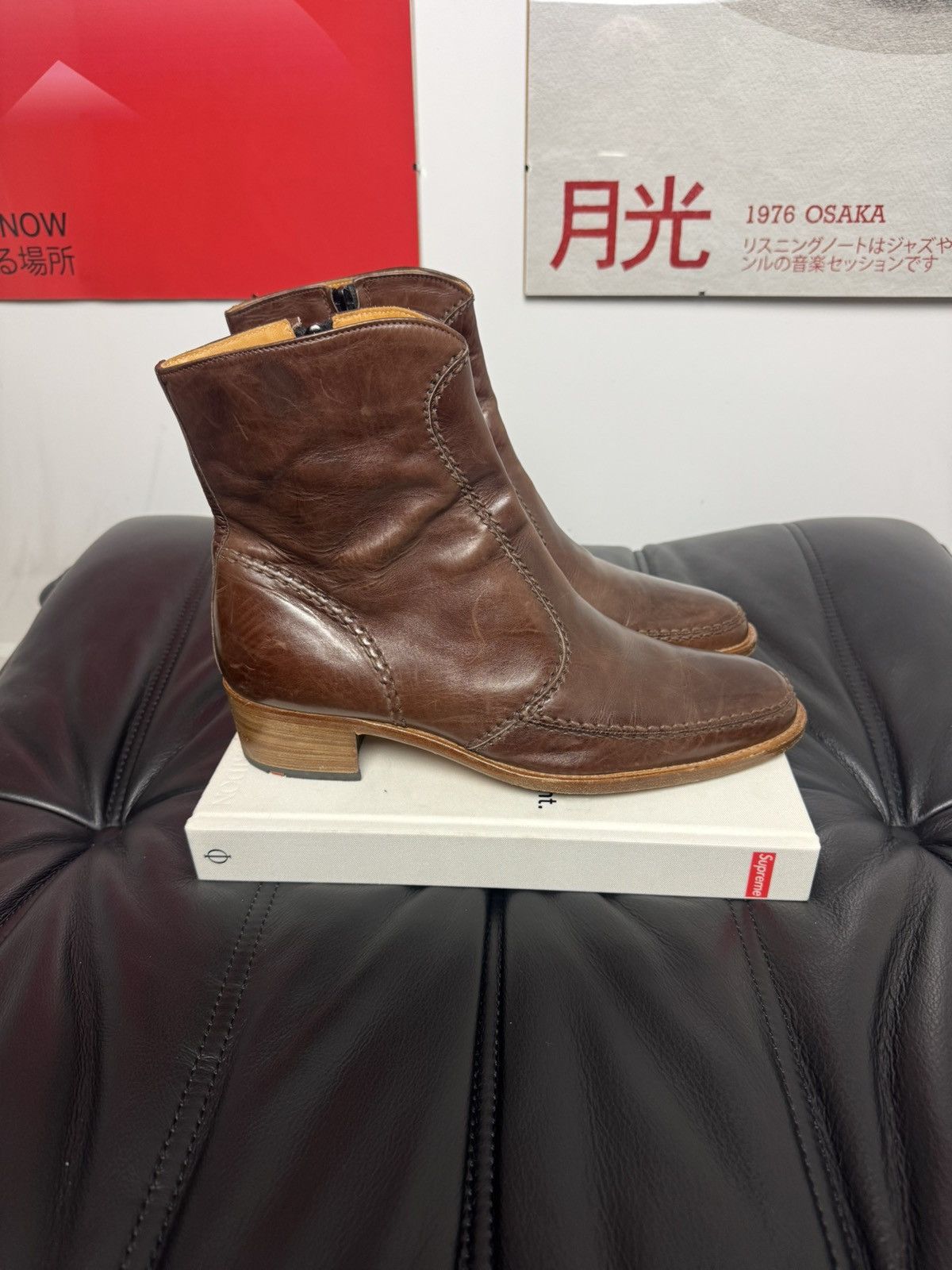 Leather Vintage Lloyd Luxury Brown Leather Chelsea Boots Shoes Rare Size US 9 / EU 42 - 3 Thumbnail