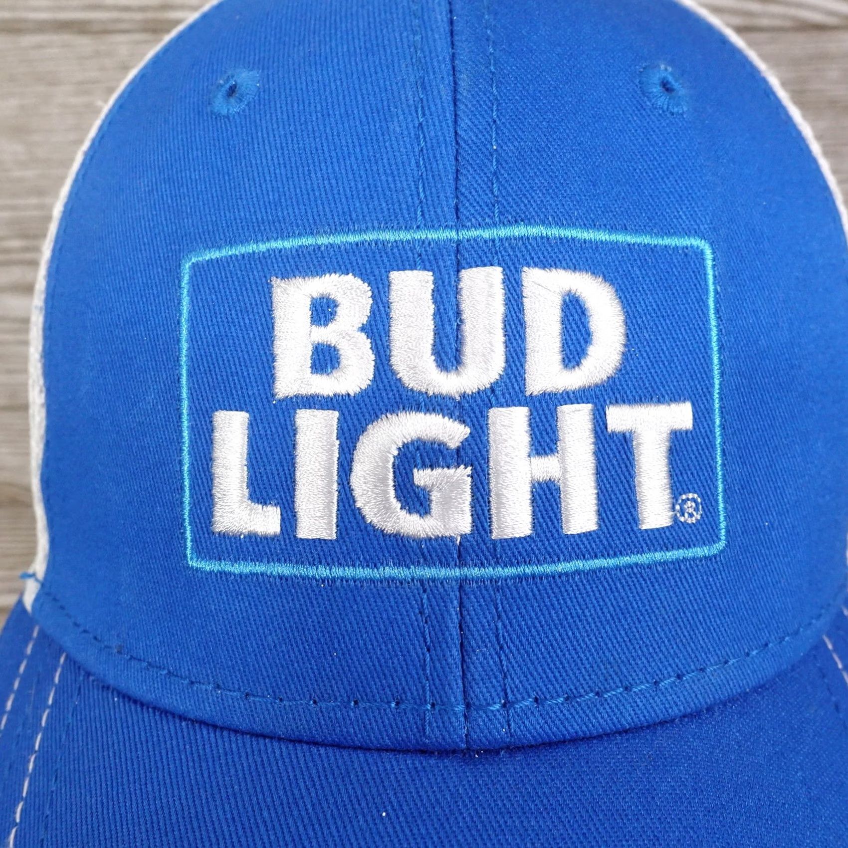 Logo 7 BUD LIGHT BEER PROMO LOGO BLUE VENTED SNAPBACK BASEBALL HAT CAP Shirt Unisex Adults One Size Blue Staff: H3 Headwear Size ONE SIZE - 2 Thumbnail