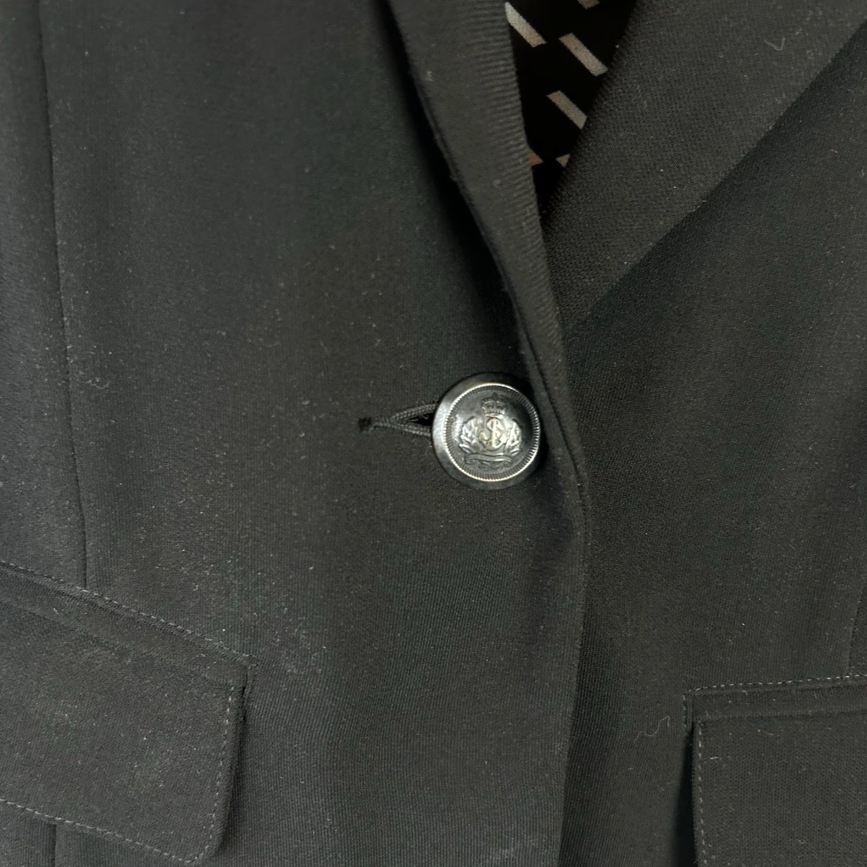 Vintage CAbi Blazer Jacket Womens 4 Button Single-Breasted Notch Lapel Lined Black Size S / US 4 / IT 40 - 4 Thumbnail